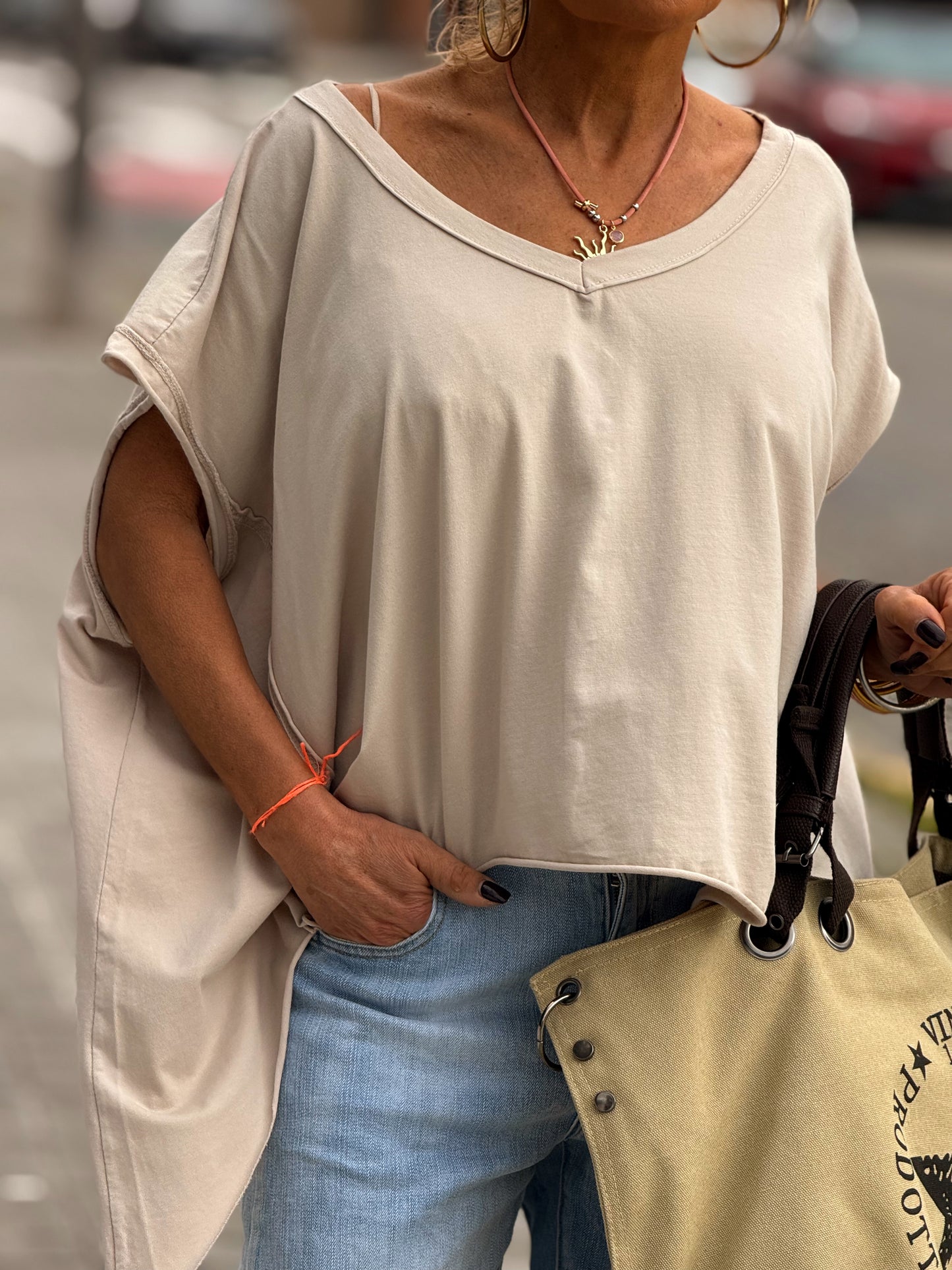 CAMISETA ASIMÉTRICA SACHA MULTICOLOR