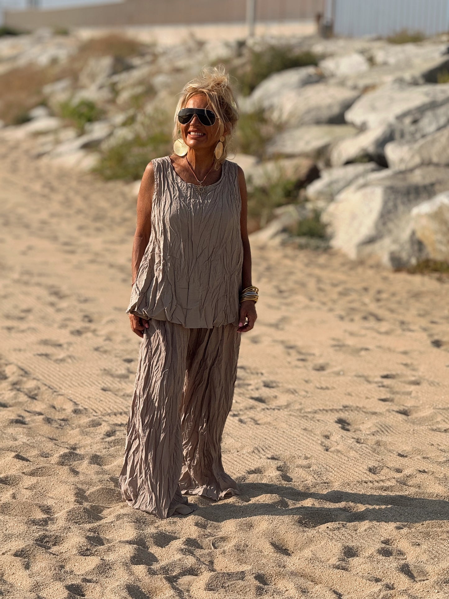 CONJUNTO ARRUGADO MULTICOLOR