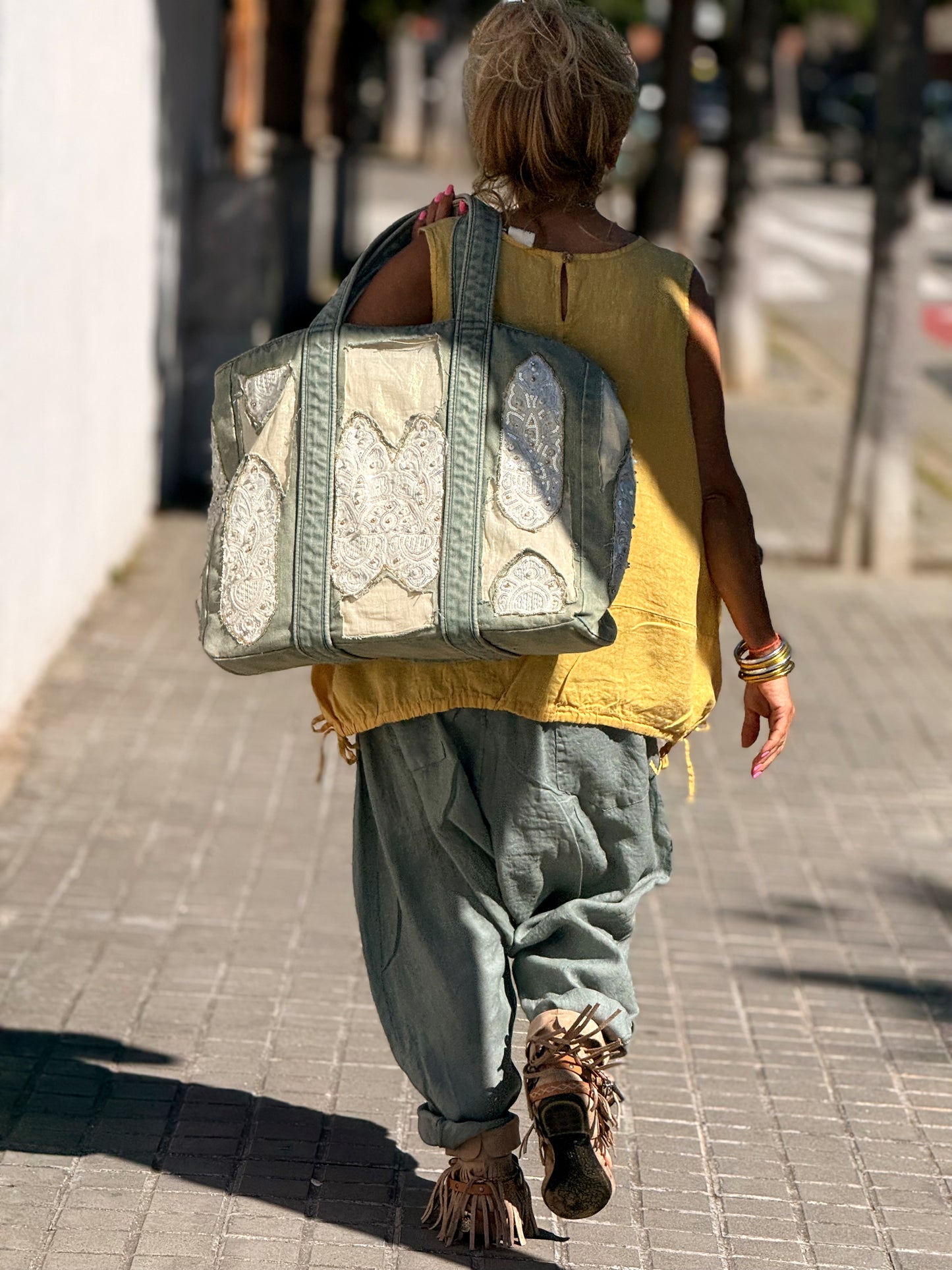 PANTALÓN BAGGY OVERSIZE LINO FLORENT MULTICOLOR
