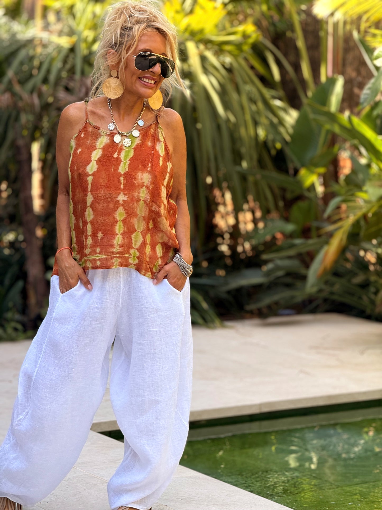 TOP TIRANTES CREPE SEDA INDY MULTICOLOR