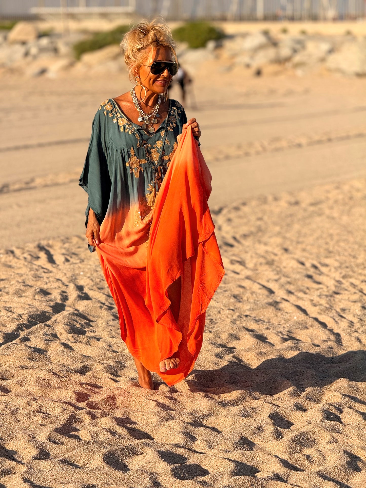 VESTIDO KAFTAN MIKONOS MULTICOLOR