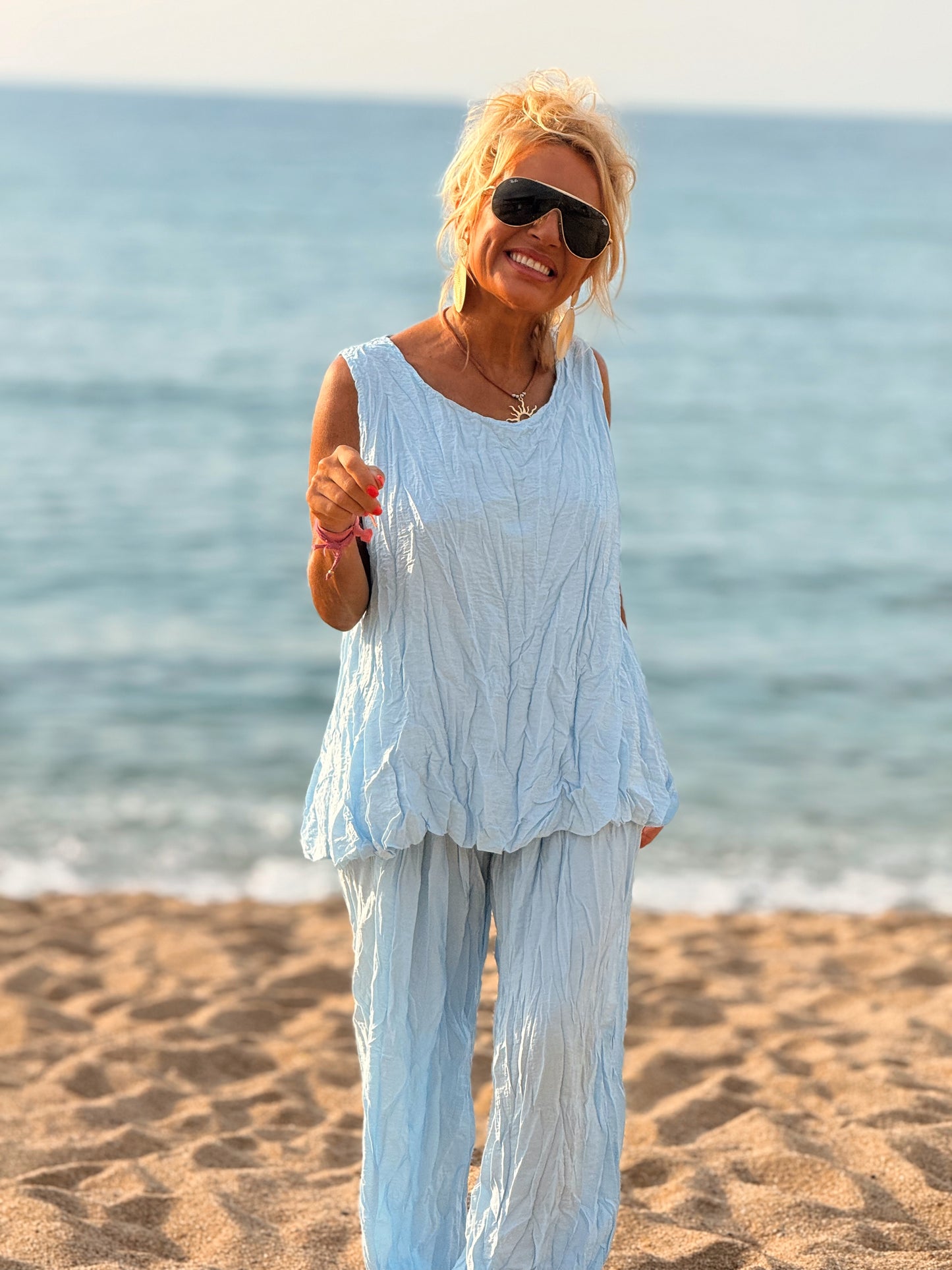 CONJUNTO ARRUGADO MULTICOLOR