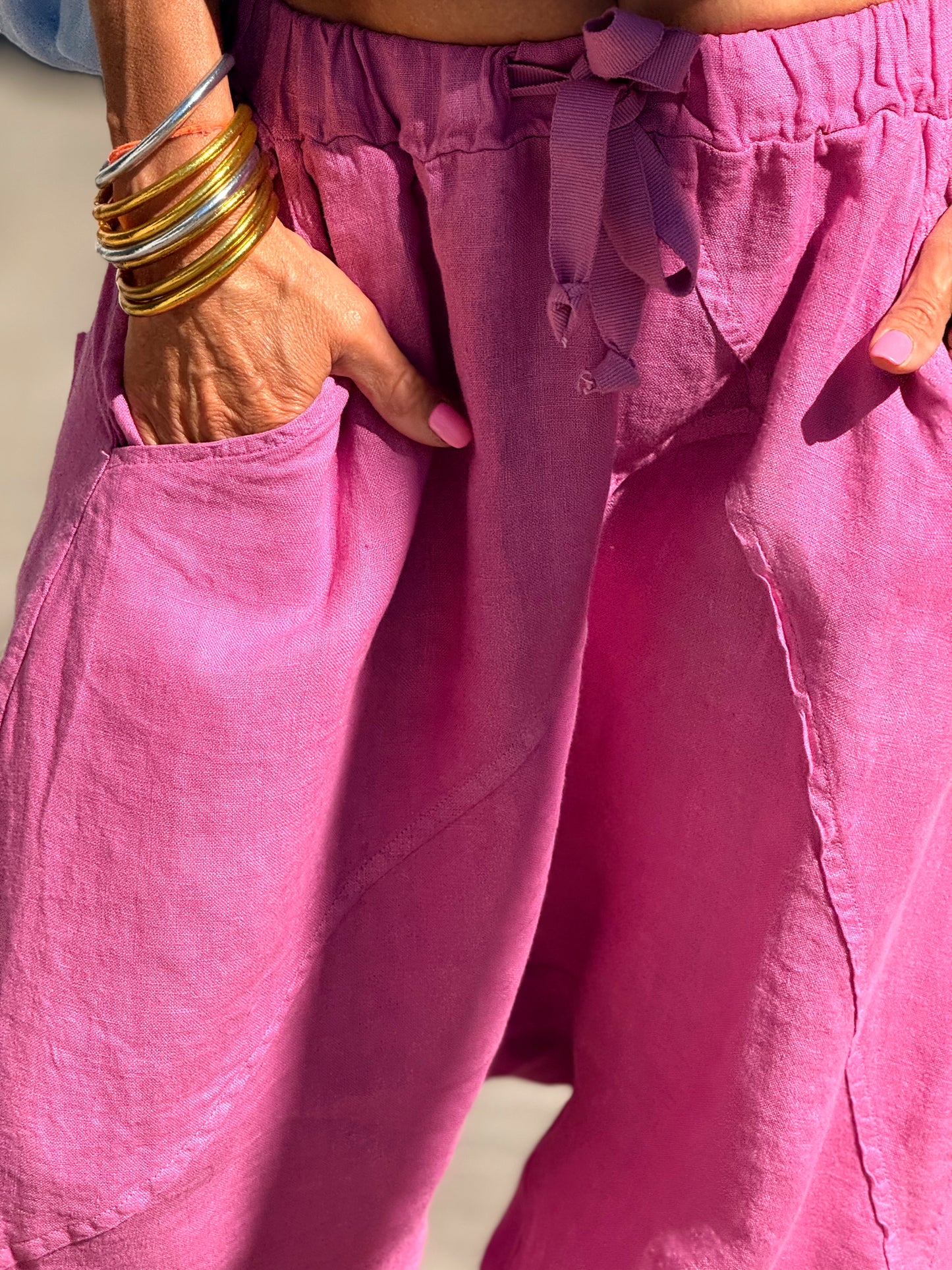 PANTALÓN BAGGY OVERSIZE LINO FLORENT MULTICOLOR