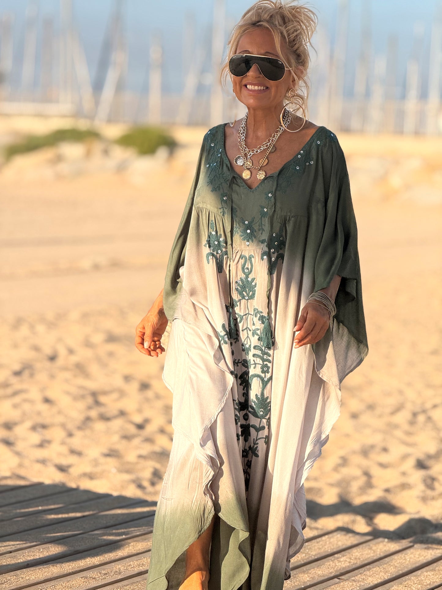 VESTIDO KAFTAN MIKONOS MULTICOLOR