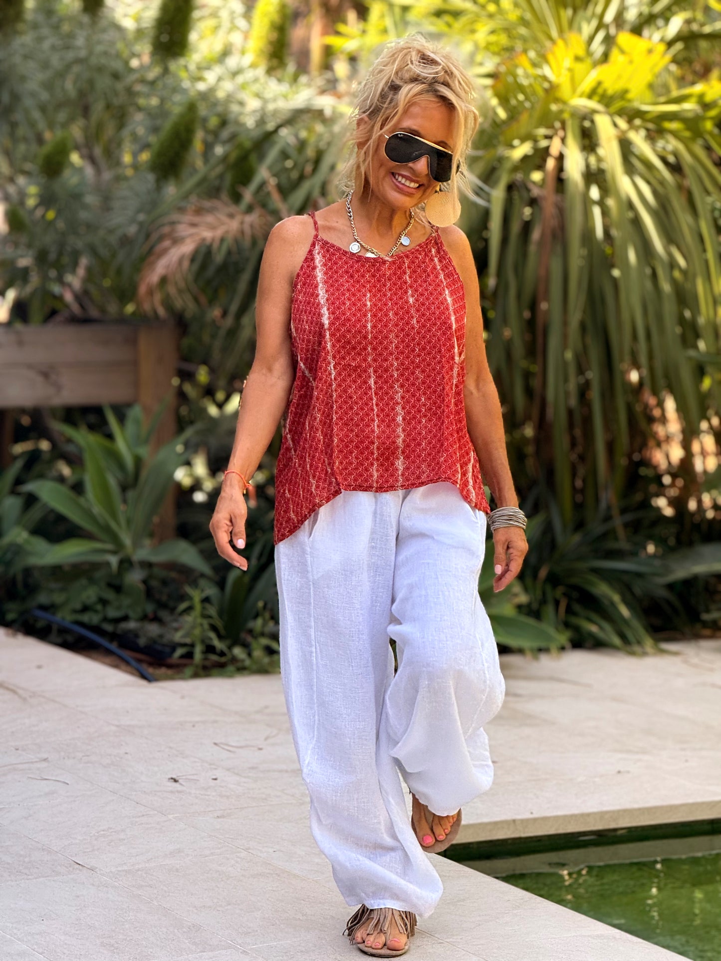 TOP TIRANTES CREPE SEDA INDY MULTICOLOR