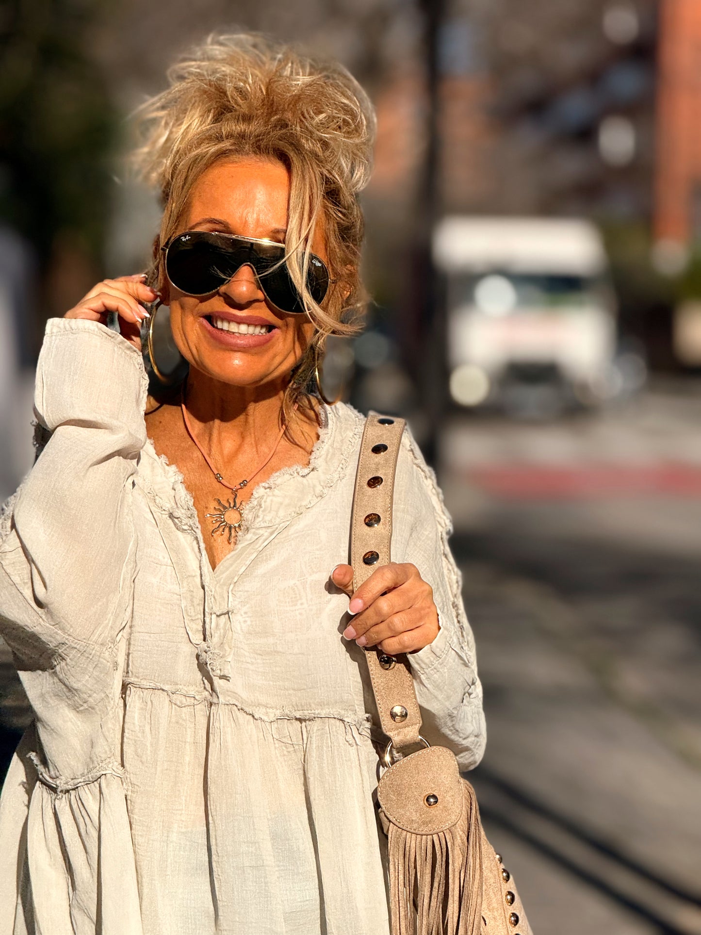 BLUSA OVERSIZE REBEL BEIGE