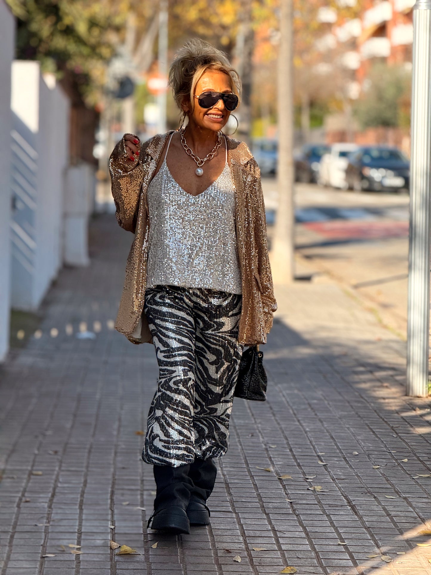 PANTALÓN LENTEJUELAS ZEBRA