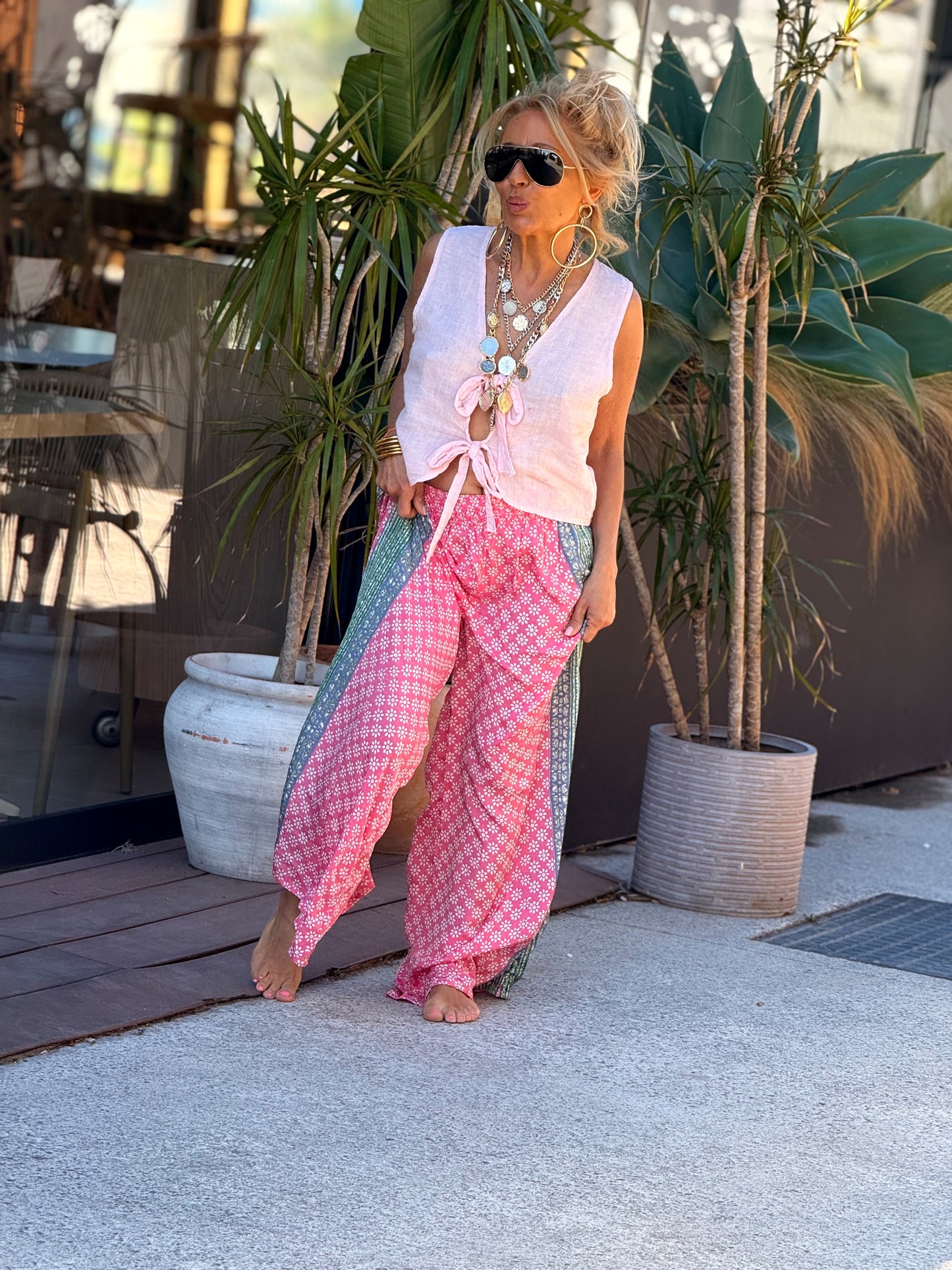 PANTALON HIPPIE CHIC ESTAMPADO MULTICOLOR