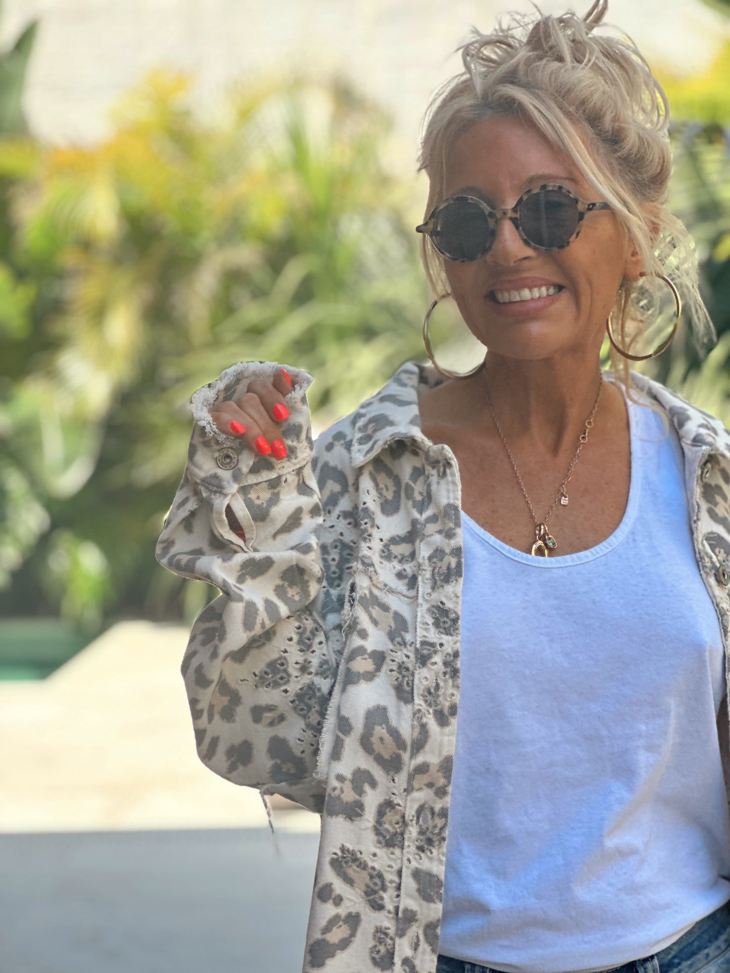 CHAQUETA ANIMAL PRINT BEIGE