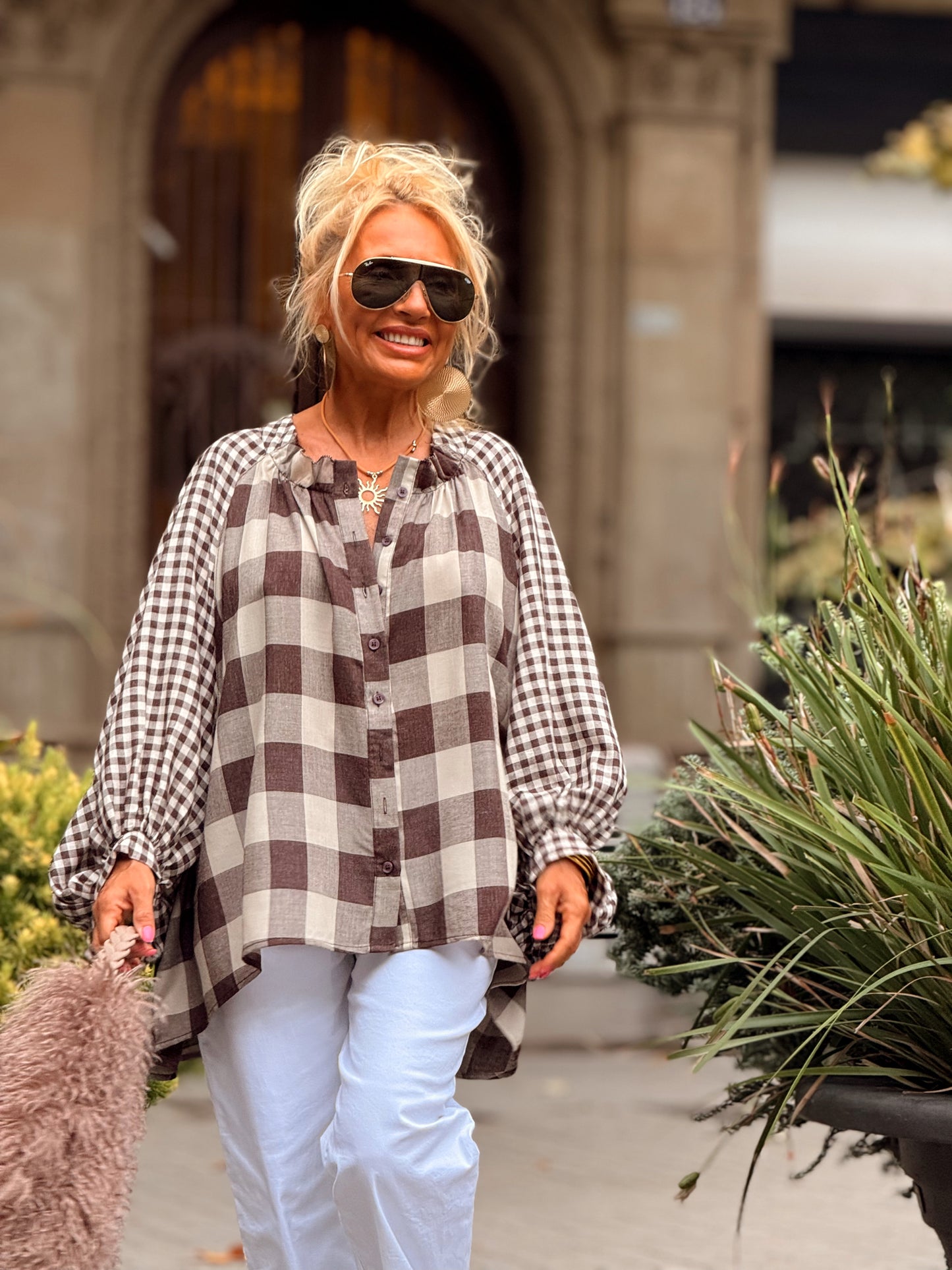 CAMISA OVERSIZE DAVID CUADRADOS MULTICOLOR