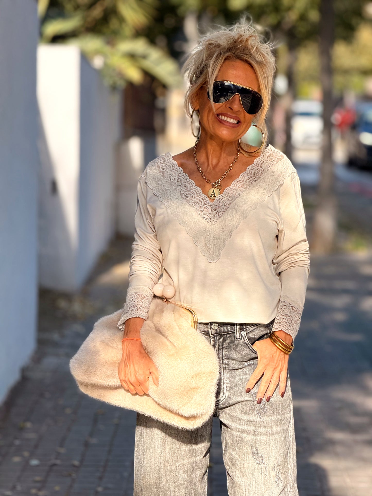 CAMISETA LENCERO SUPER OVERSIZE ANDREA MULTICOLOR