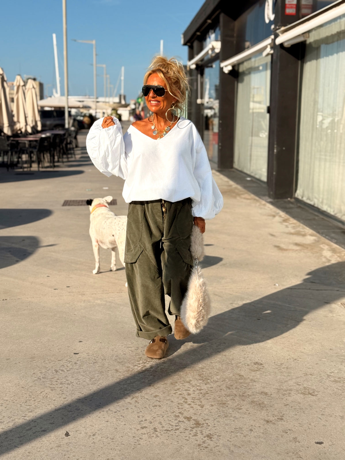 PANTALON PANA CON BOLSILLO SALLY MULTICOLOR