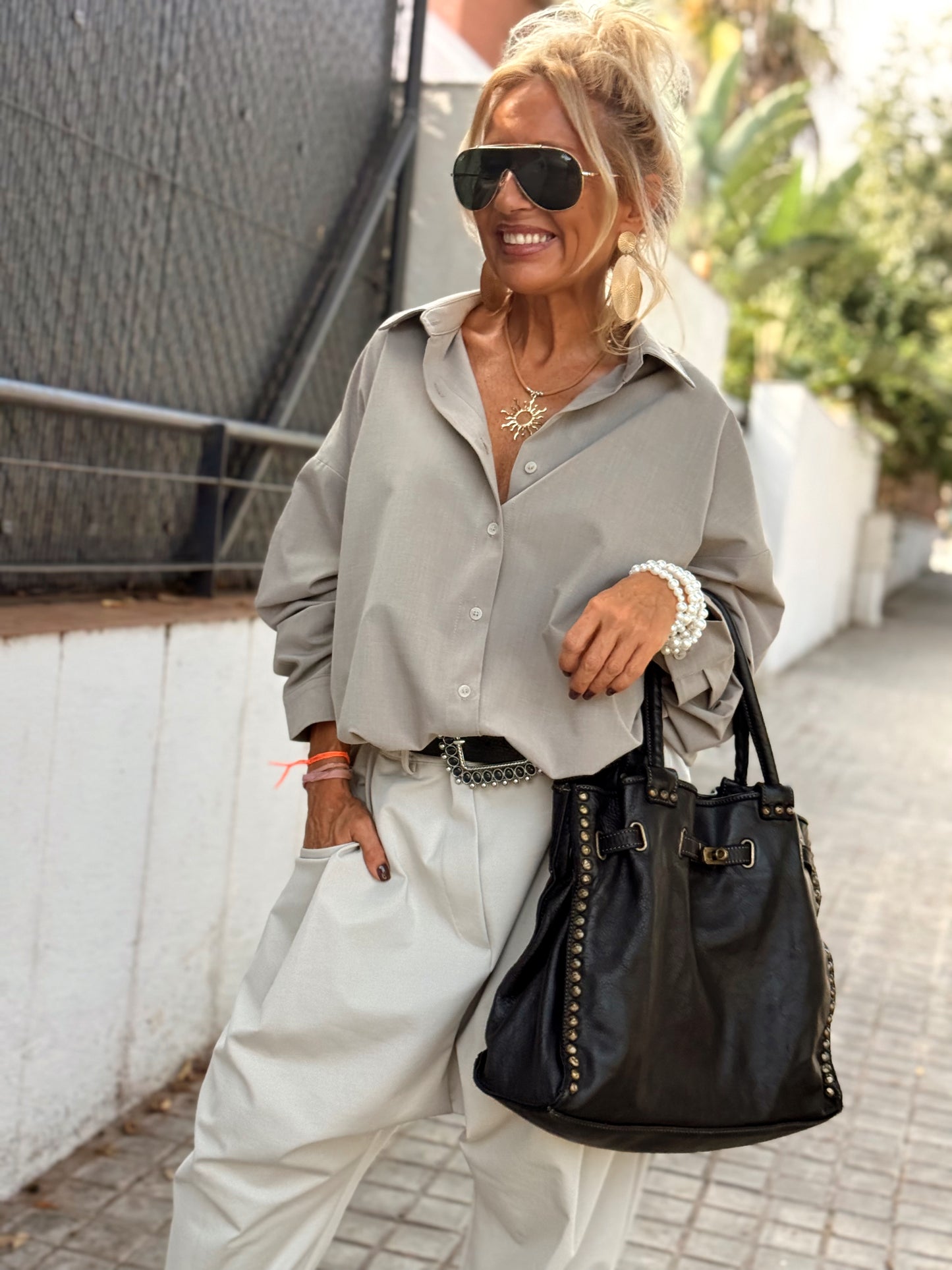 CAMISA OVERSIZE PLIEGUE ENEA MULTICOLOR