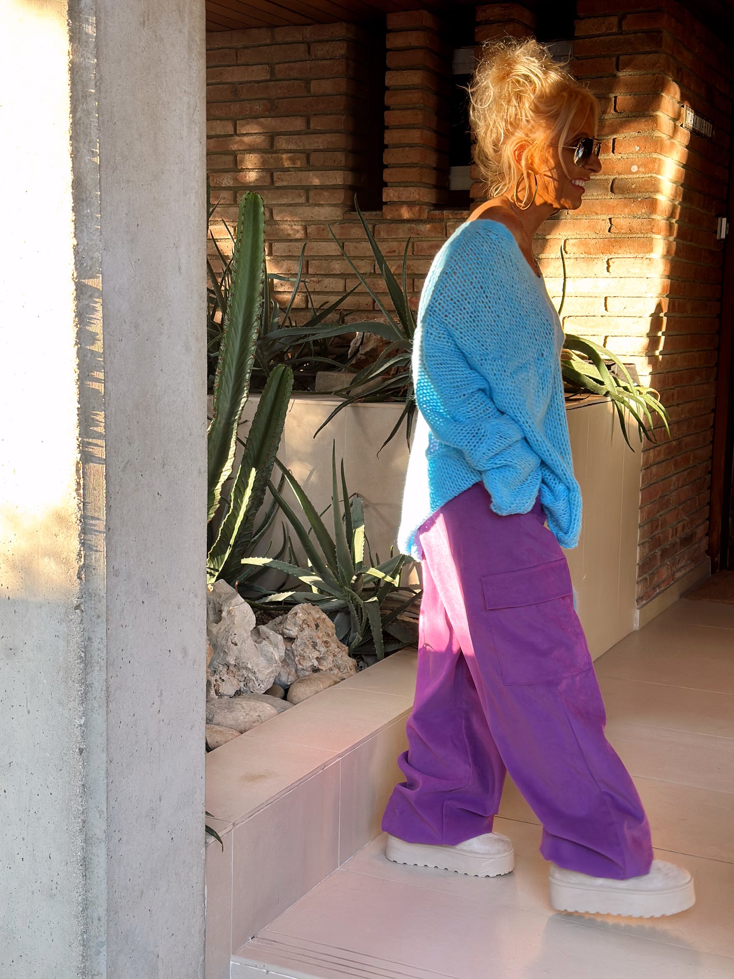 PANTALON TERCIOPELO ODESSA CON BOLSILLOS LILAS