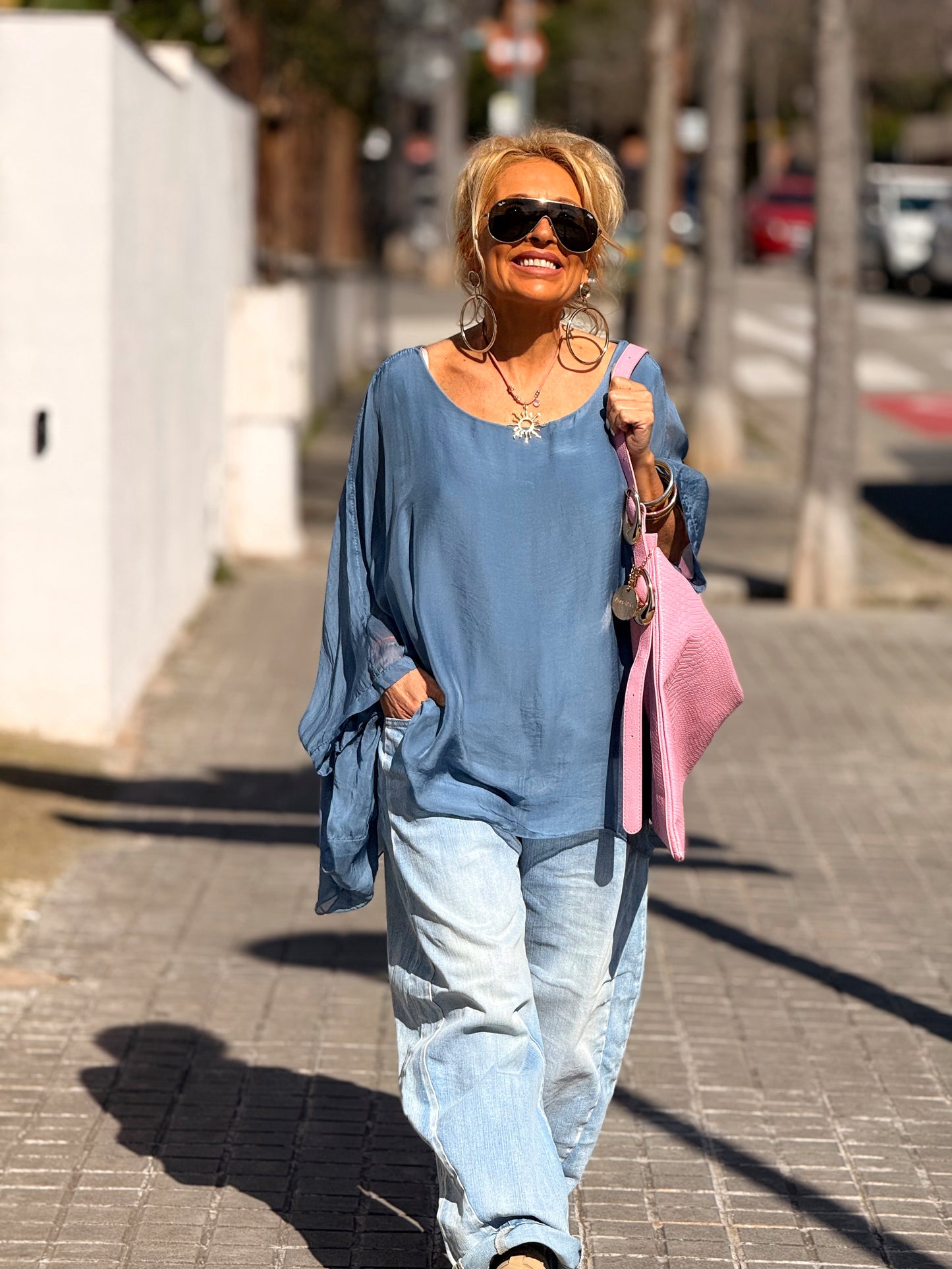 BLUSA CON TOP OVERSIZE ASIMÉTRICA NOA MULTICOLOR