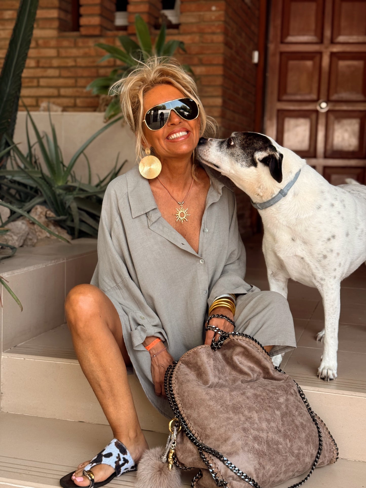 CAMISA OVERSIZE C’EST LA VIE TOPO