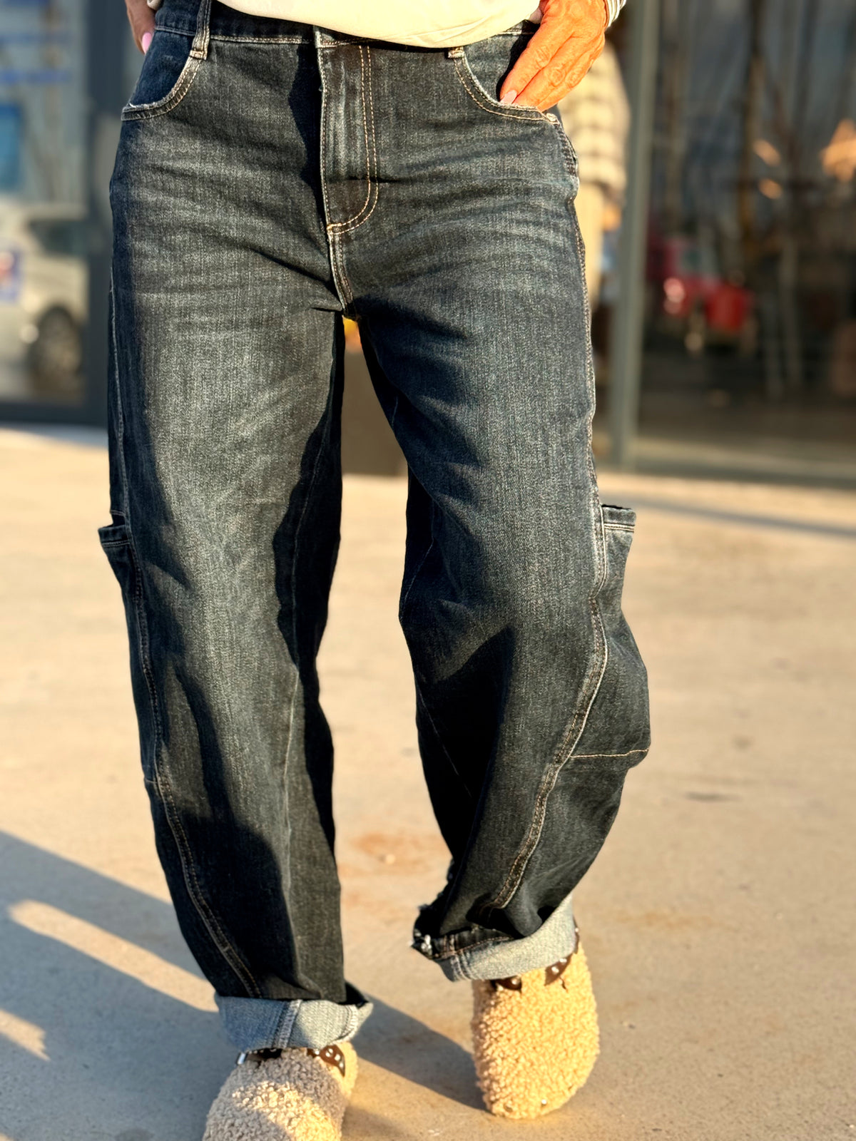 JEANS VAQUEROS CARGO BOLSILLO 3166 TEJANO