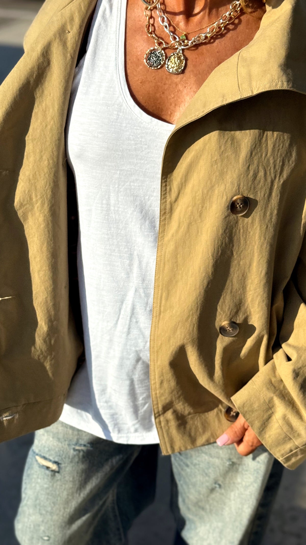 CHAQUETA FORRADA BEIGE