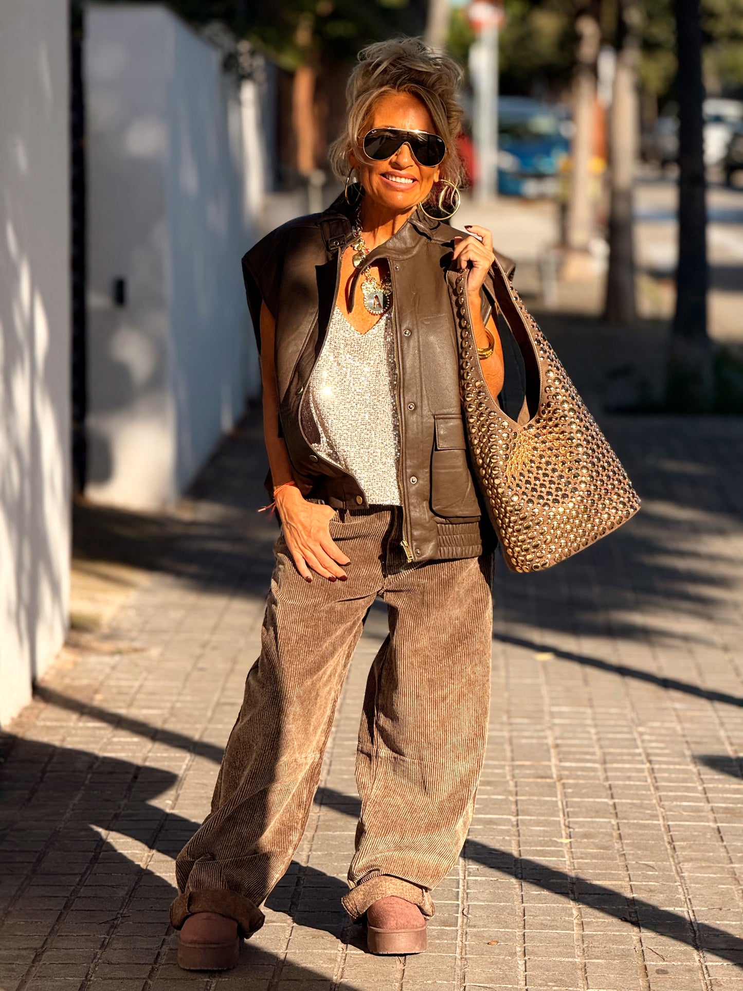 PANTALON DE PANA JOYCE MULTICOLOR