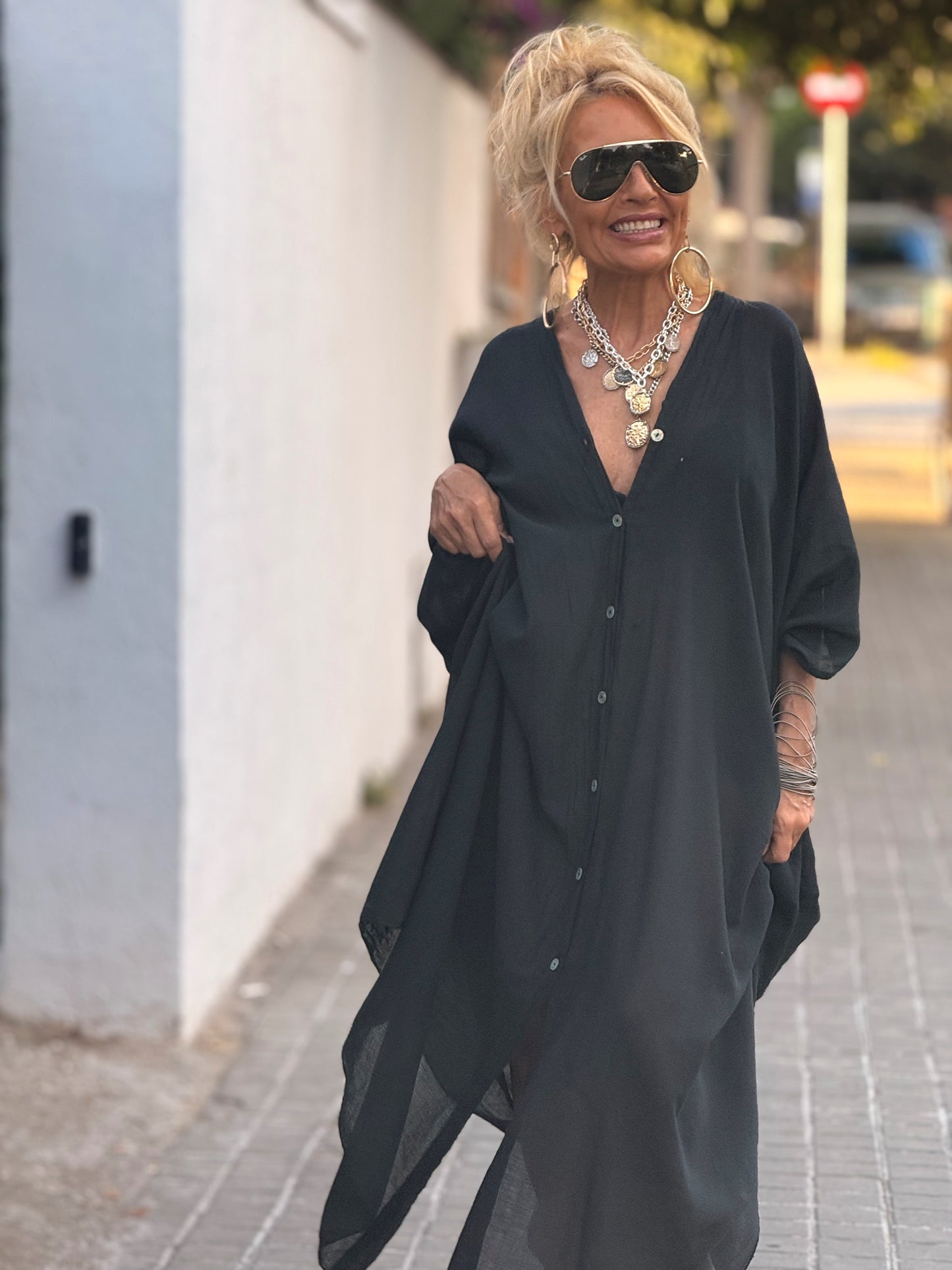 VESTIDO- TÚNICA SUPER OVERSIZE SANDRINE MULTICOLOR