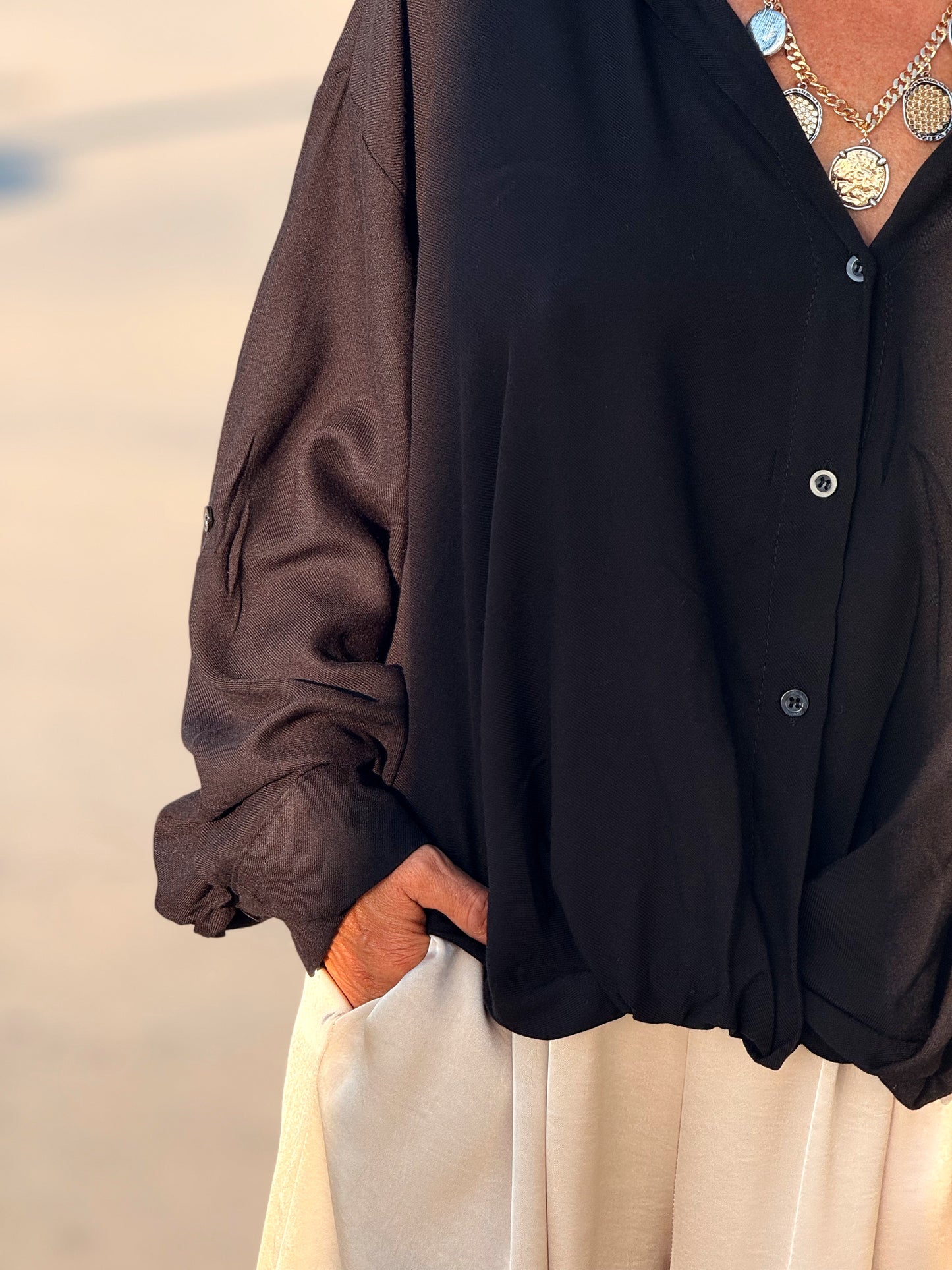 CAMISA OVERSIZE ARIANA MULTICOLOR