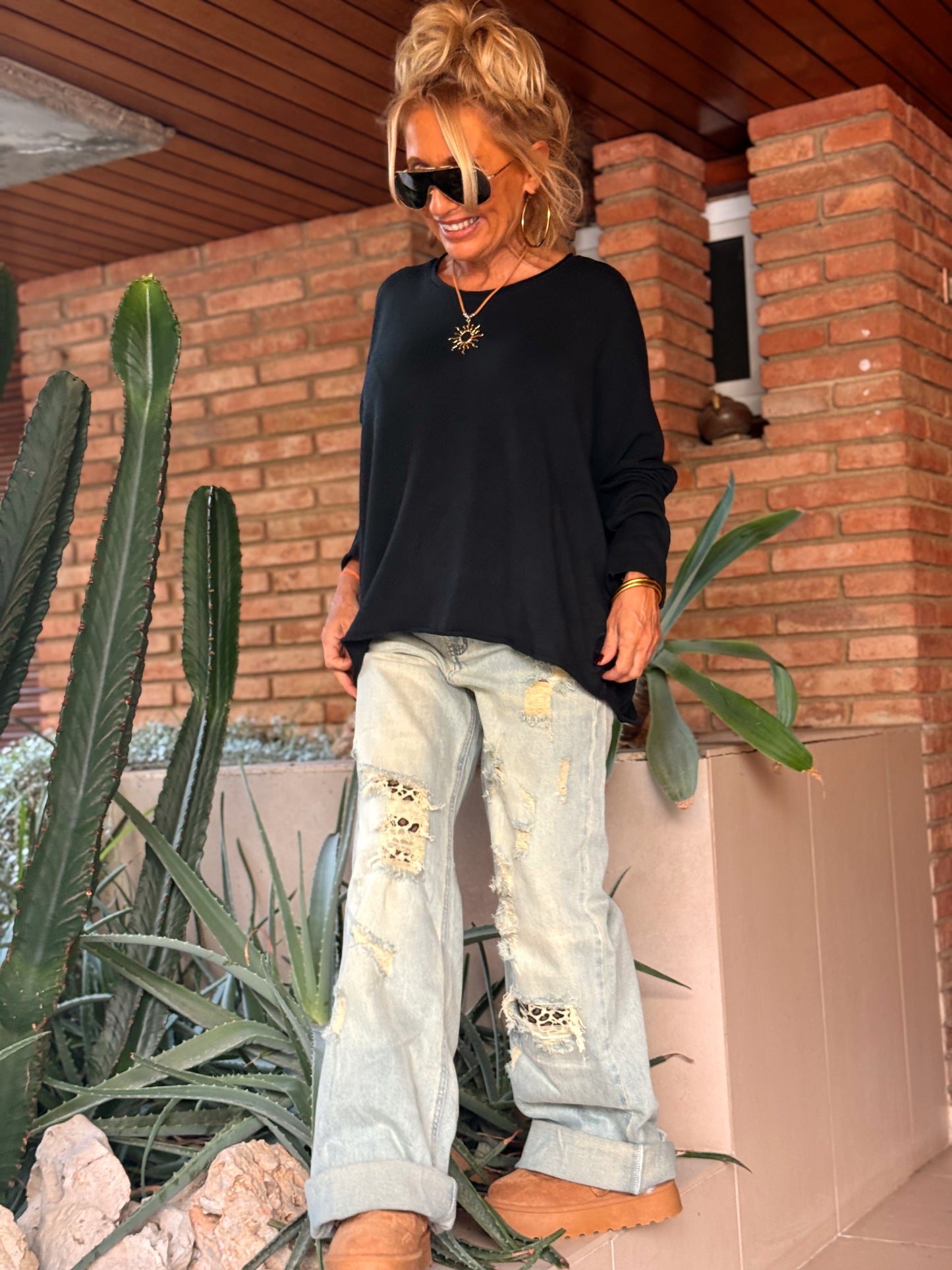 CAMISETA DESGASTADA OVERSIZE DANI MULTICOLOR