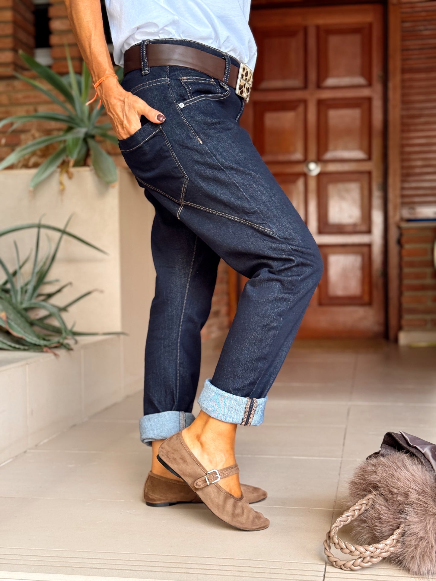 JEANS VAQUEROS TEJANO INDIGO OSCURO