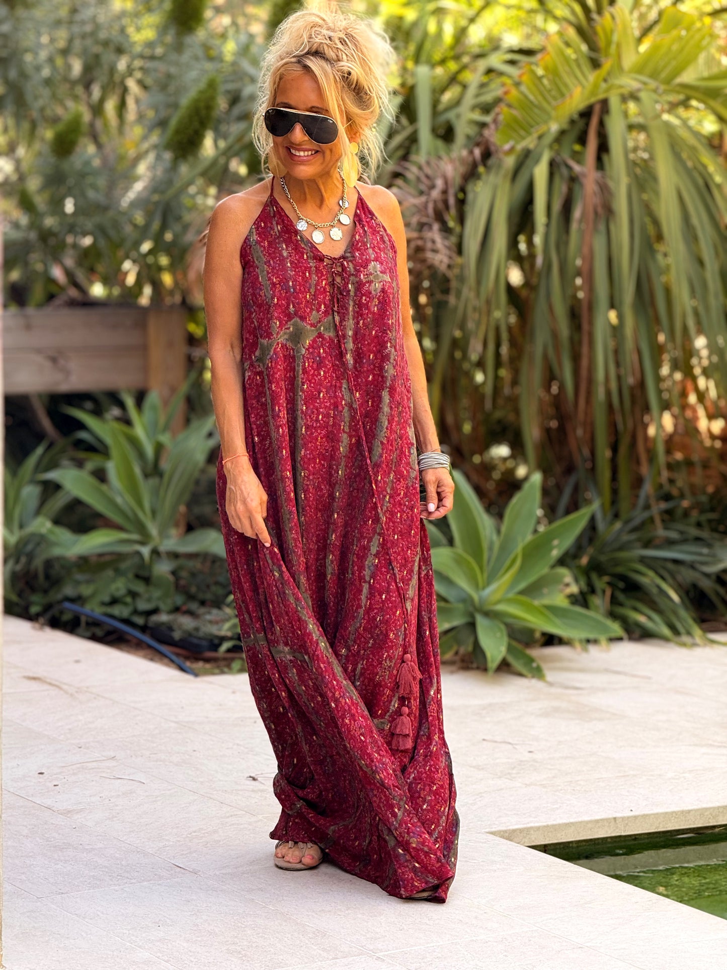 VESTIDO CREPE SEDA INDY MULTICOLOR