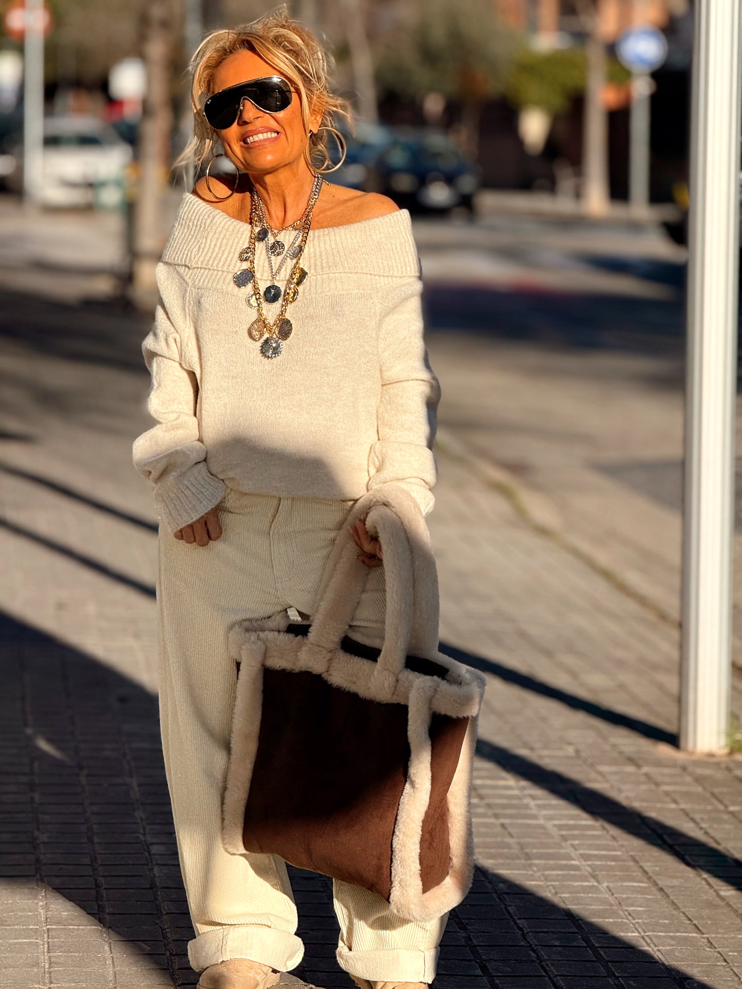 JERSEY DE PUNTO BARDOT MULTICOLOR