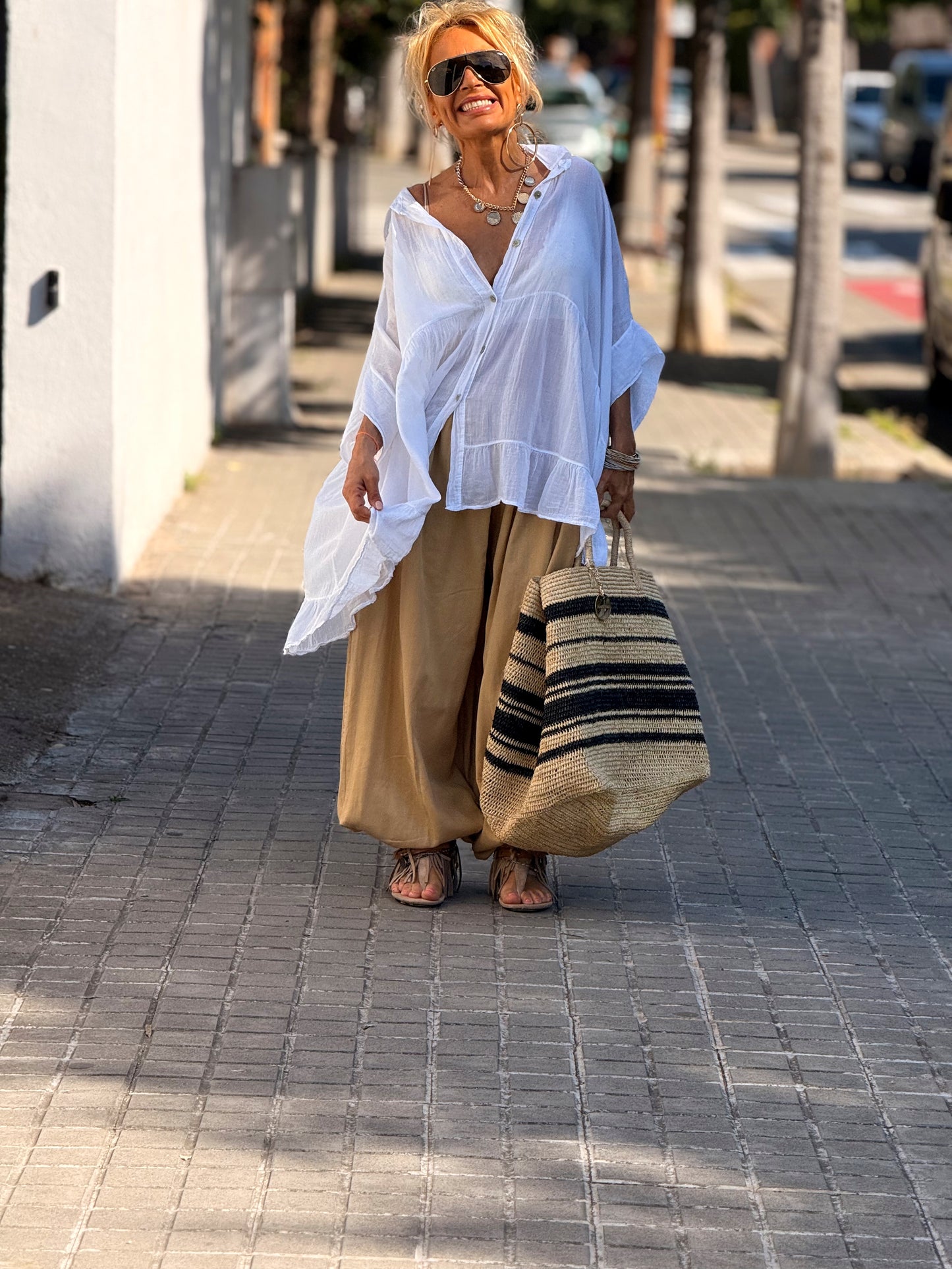 PANTALON MARI OVERSIZE MULTICOLOR