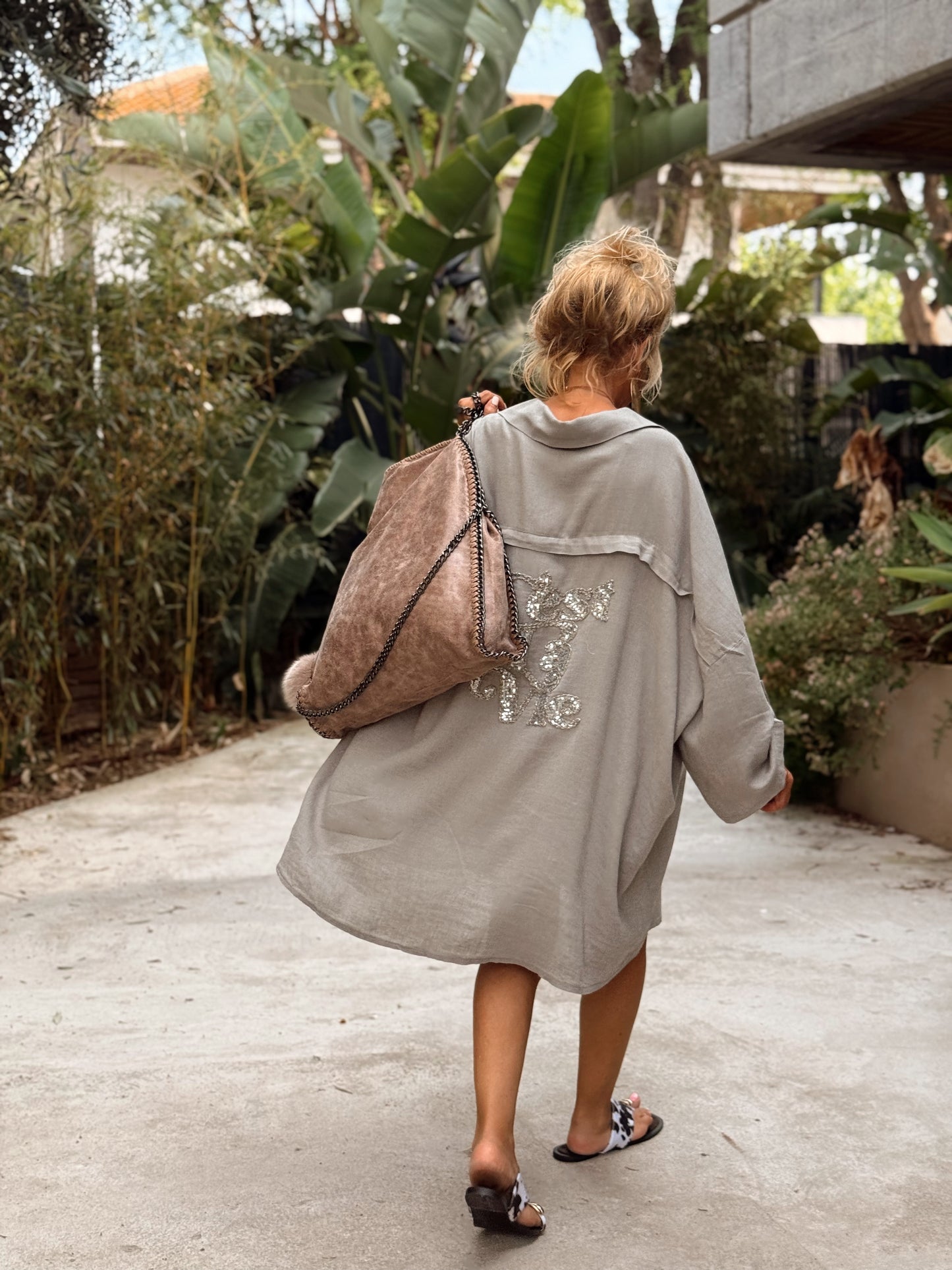 CAMISA OVERSIZE C’EST LA VIE TOPO