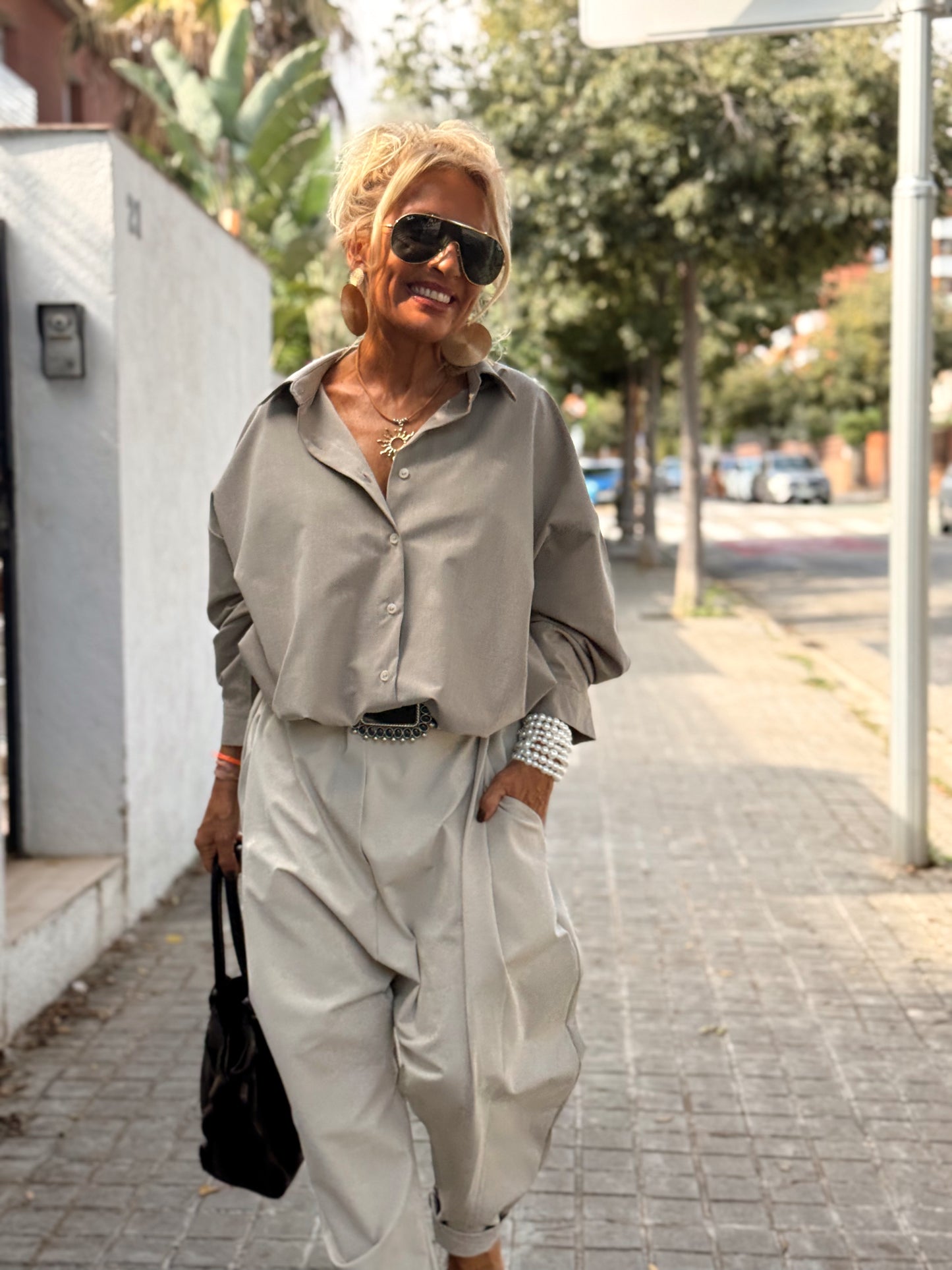 CAMISA OVERSIZE PLIEGUE ENEA MULTICOLOR