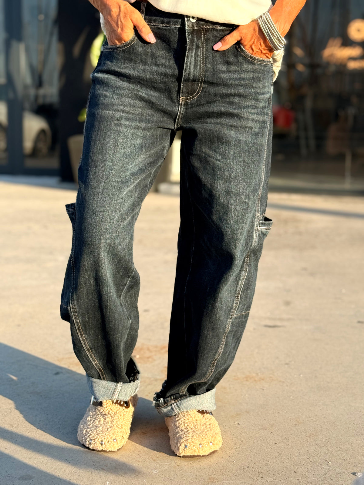 JEANS VAQUEROS CARGO BOLSILLO 3166 TEJANO