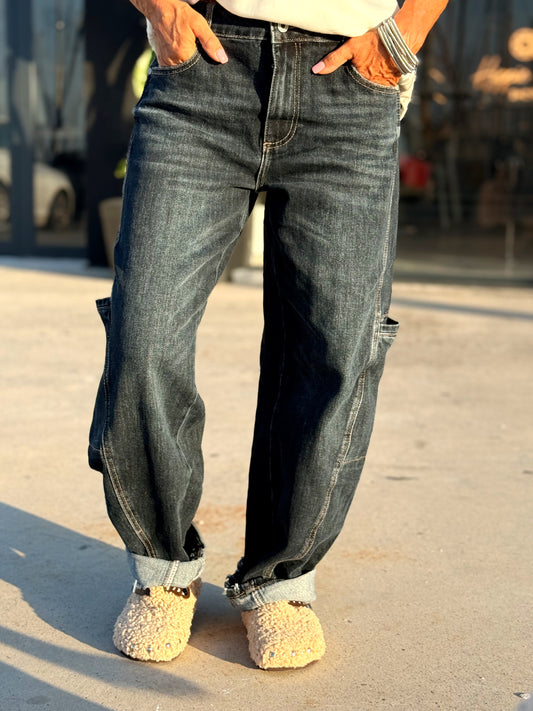 JEANS VAQUEROS CARGO BOLSILLO 3166 TEJANO