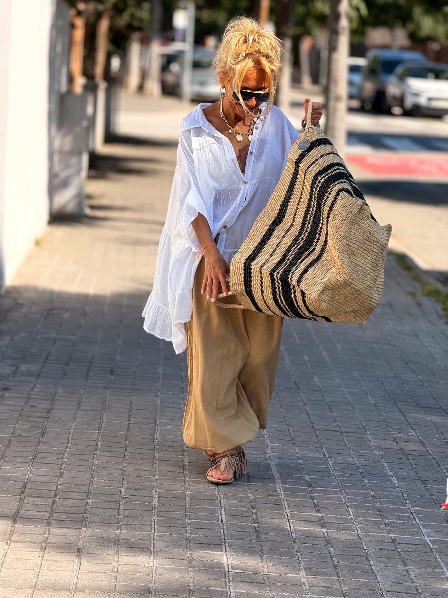 PANTALON MARI OVERSIZE MULTICOLOR