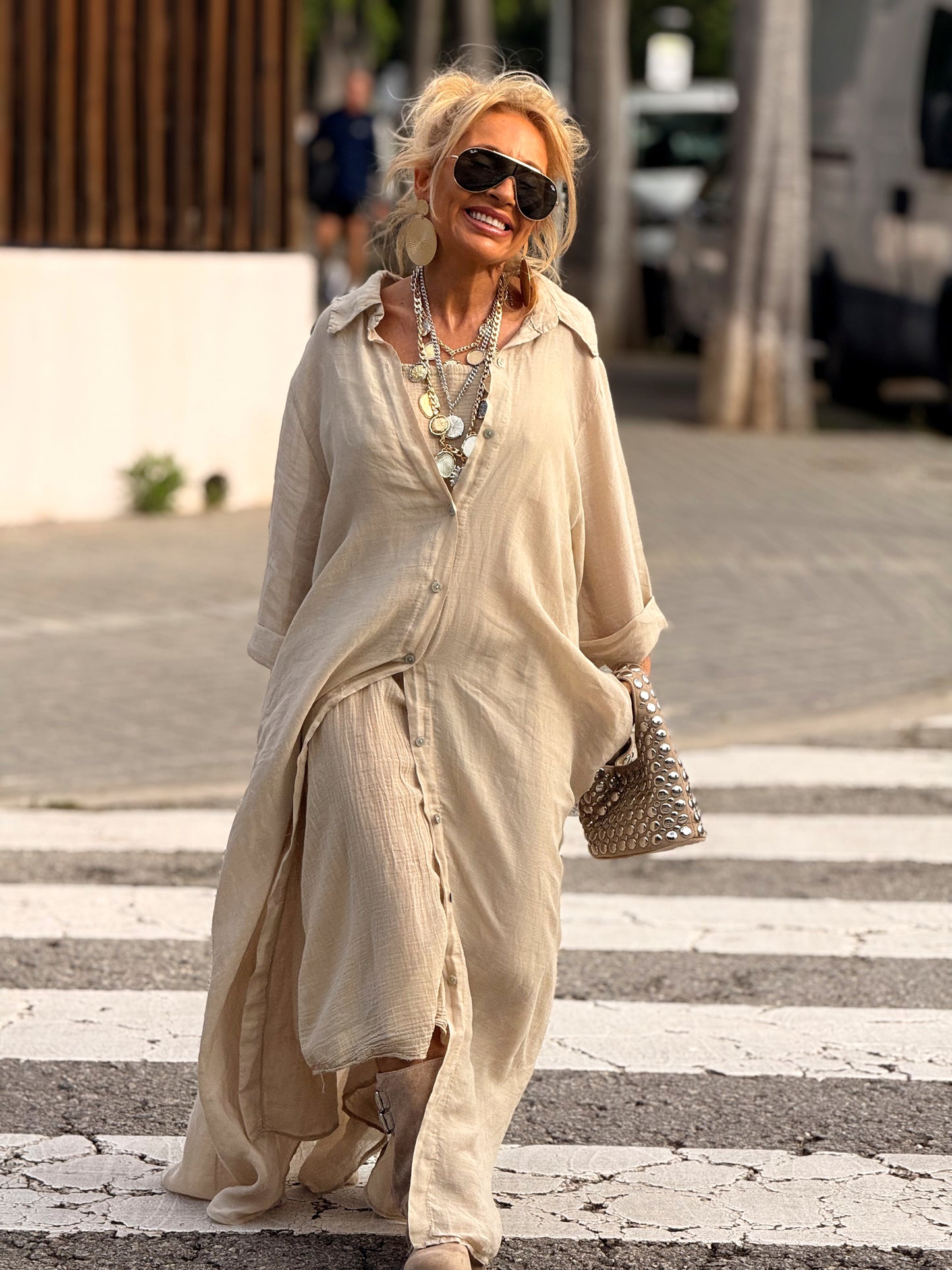 VESTIDO-CAMISA DOBLE ZAIRA MULTICOLOR