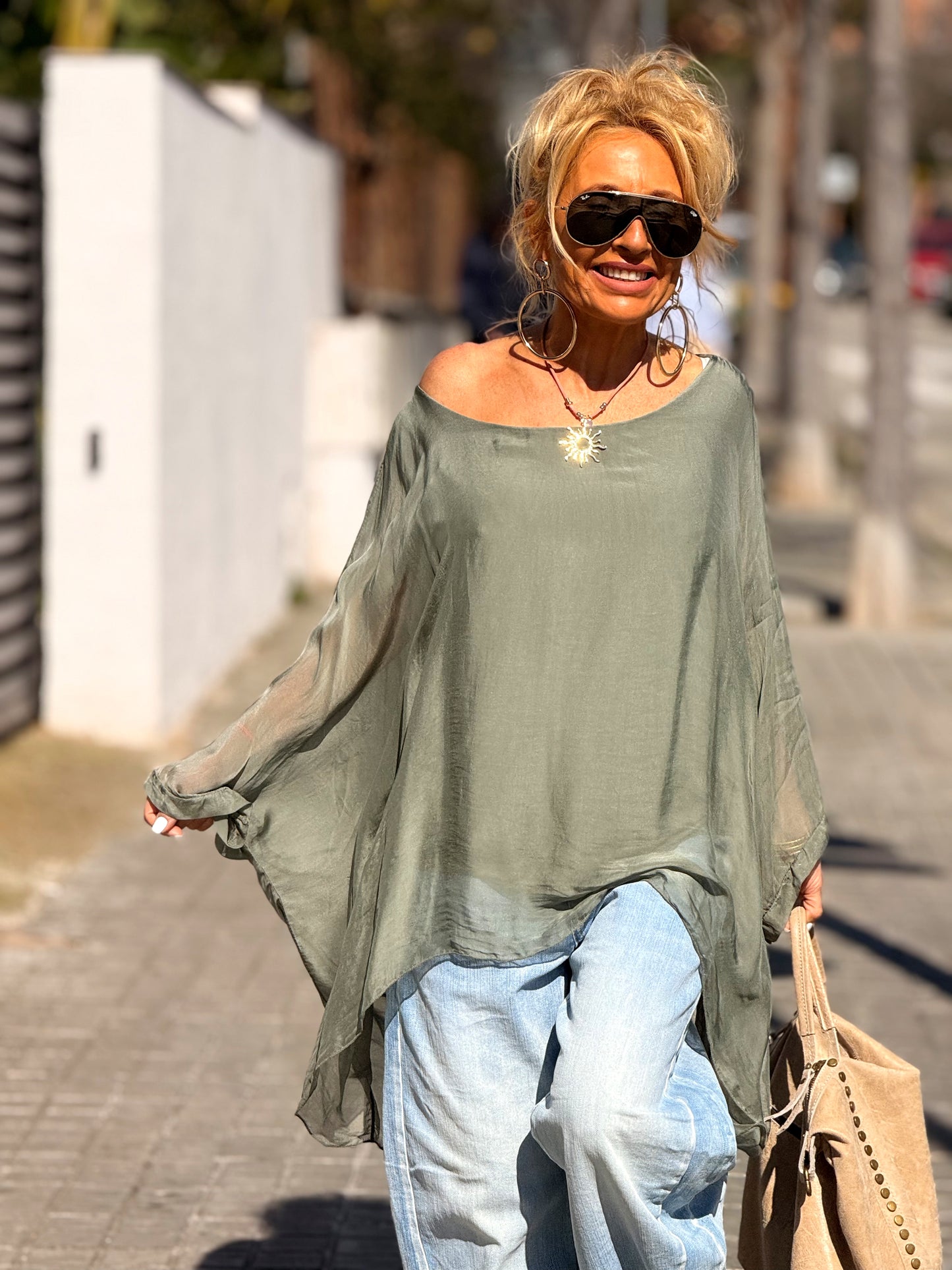 BLUSA CON TOP OVERSIZE ASIMÉTRICA NOA MULTICOLOR