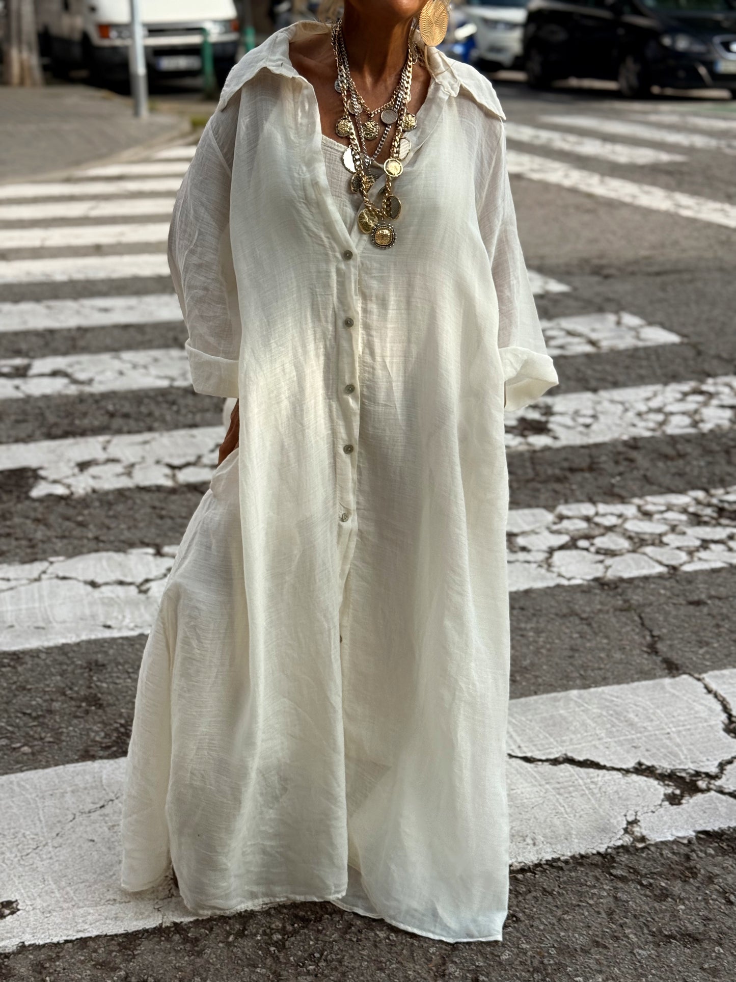 VESTIDO-CAMISA DOBLE ZAIRA MULTICOLOR