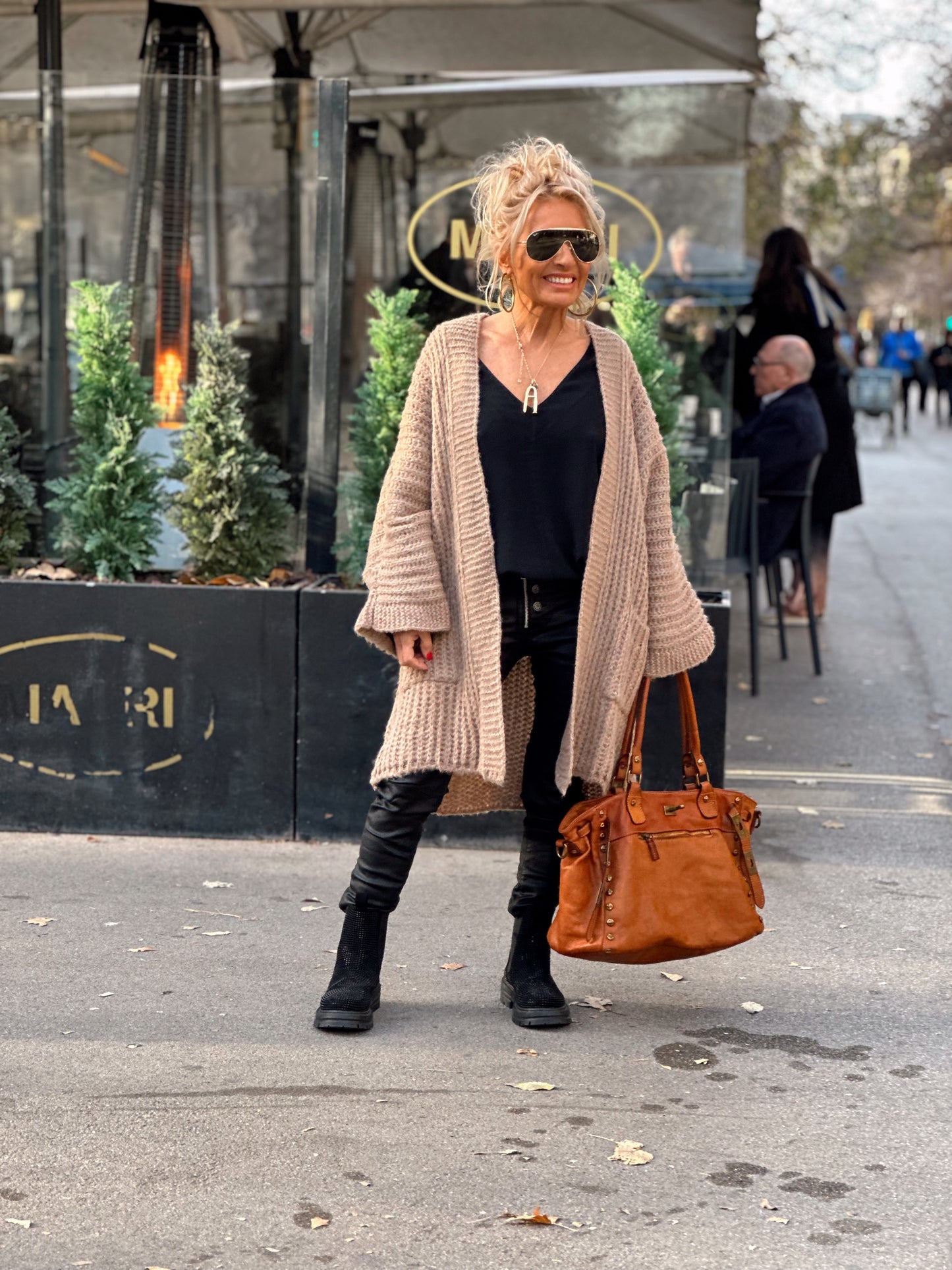 CHAQUETA DE PUNTO NATALIA CAMEL