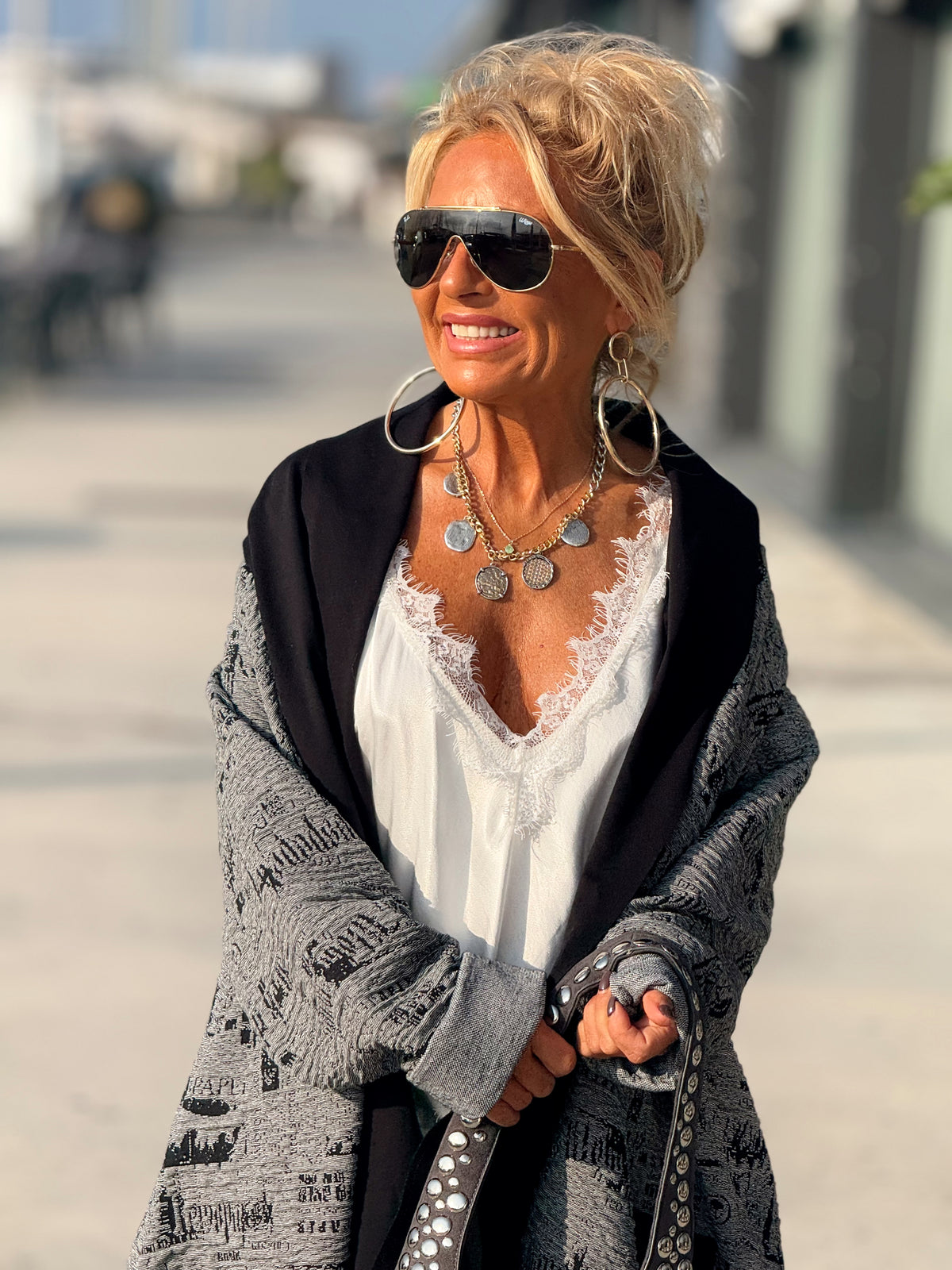 ABRIGO OVERSIZE RITA GRIS