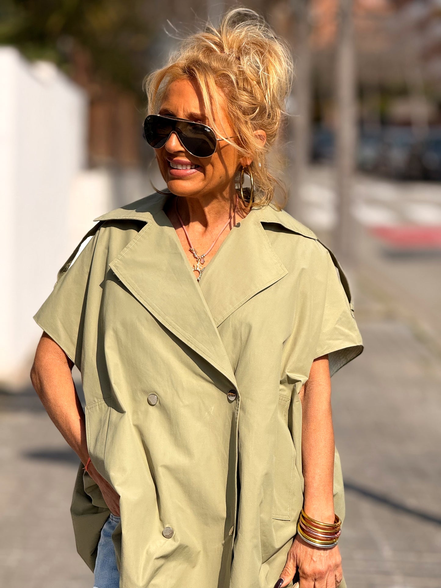 TRENCH OVERSIZE ELOWEN MULTICOLOR