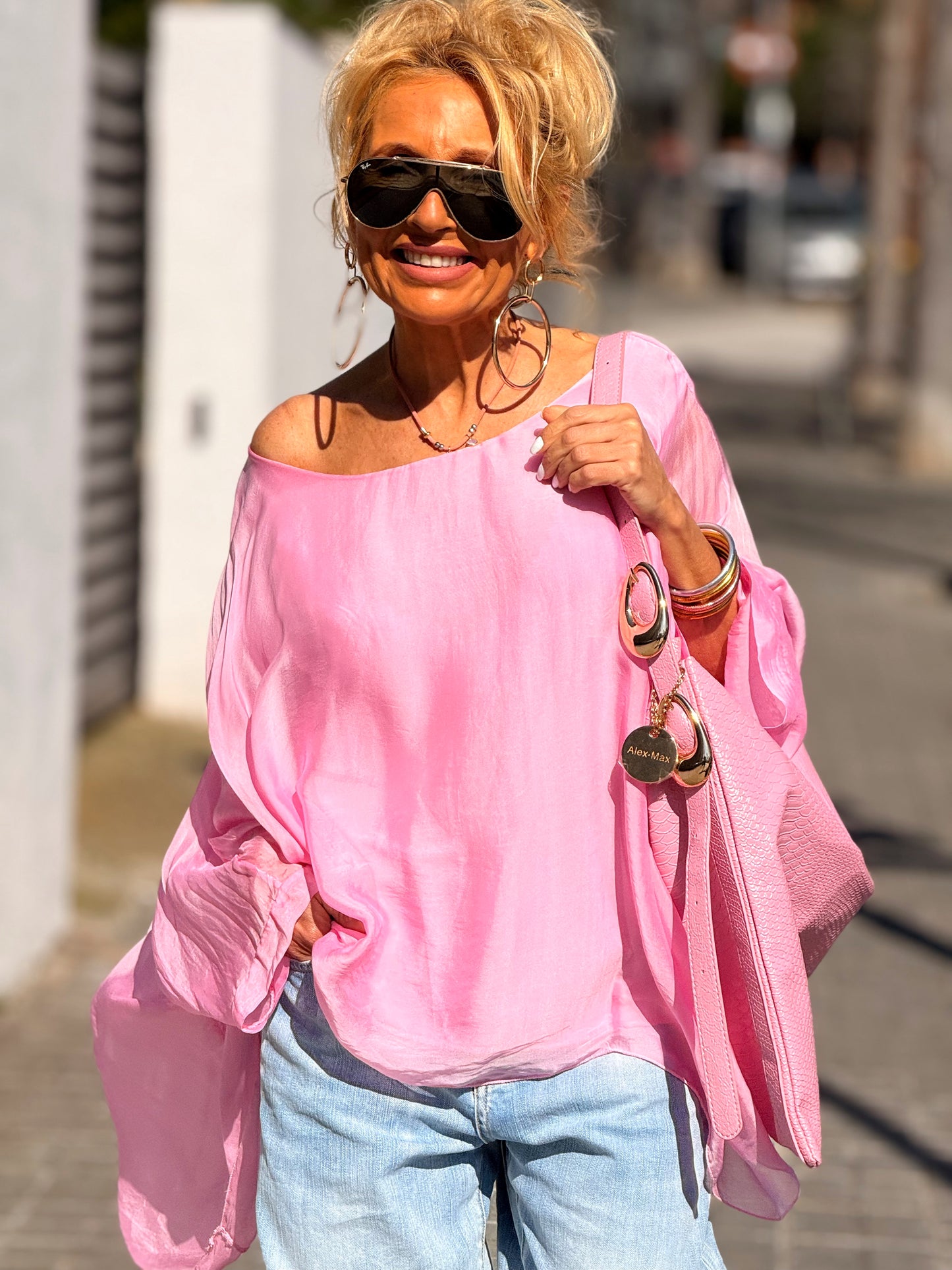 BLUSA CON TOP OVERSIZE ASIMÉTRICA NOA MULTICOLOR