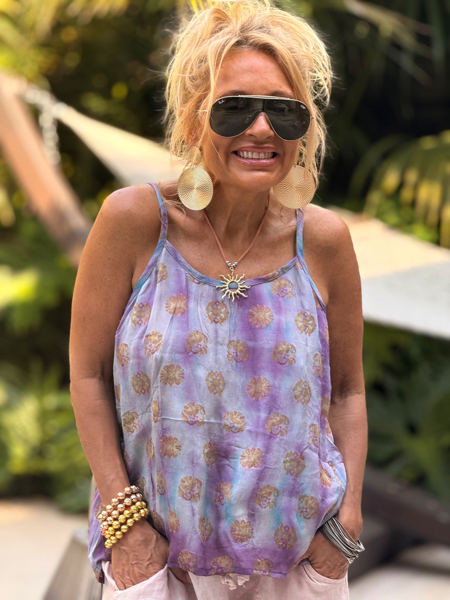 TOP TIRANTES CREPE SEDA INDY MULTICOLOR