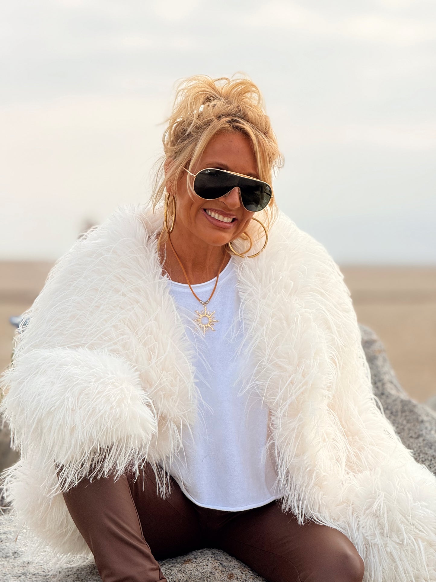 CHAQUETA DE PELO SINTÉTICO LUCAS MULTICOLOR