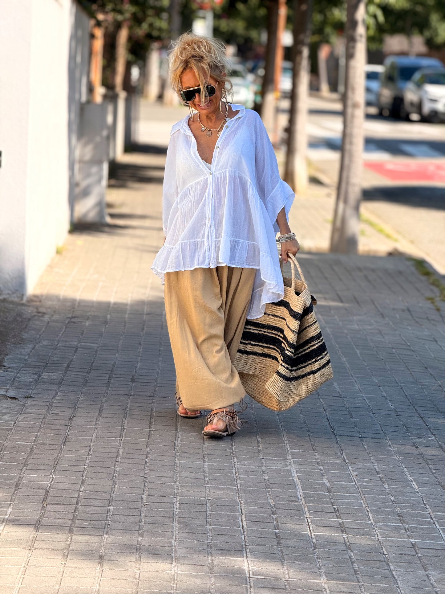 PANTALON MARI OVERSIZE MULTICOLOR