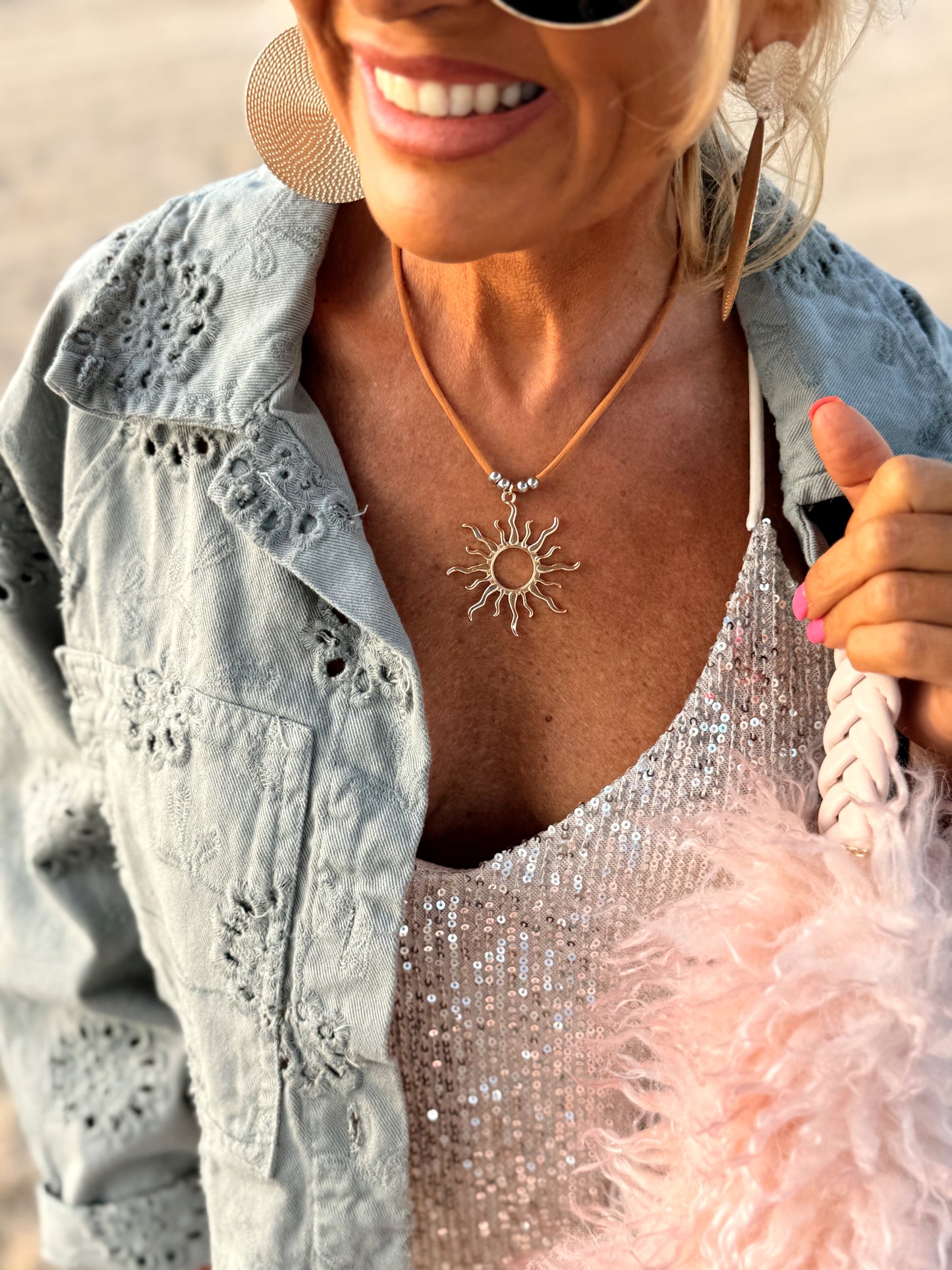 CAZADORA CORTA CROCHET KAKI