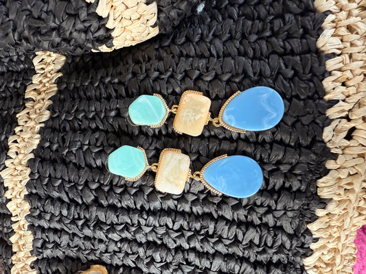 PENDIENTES JADE MULTICOLOR