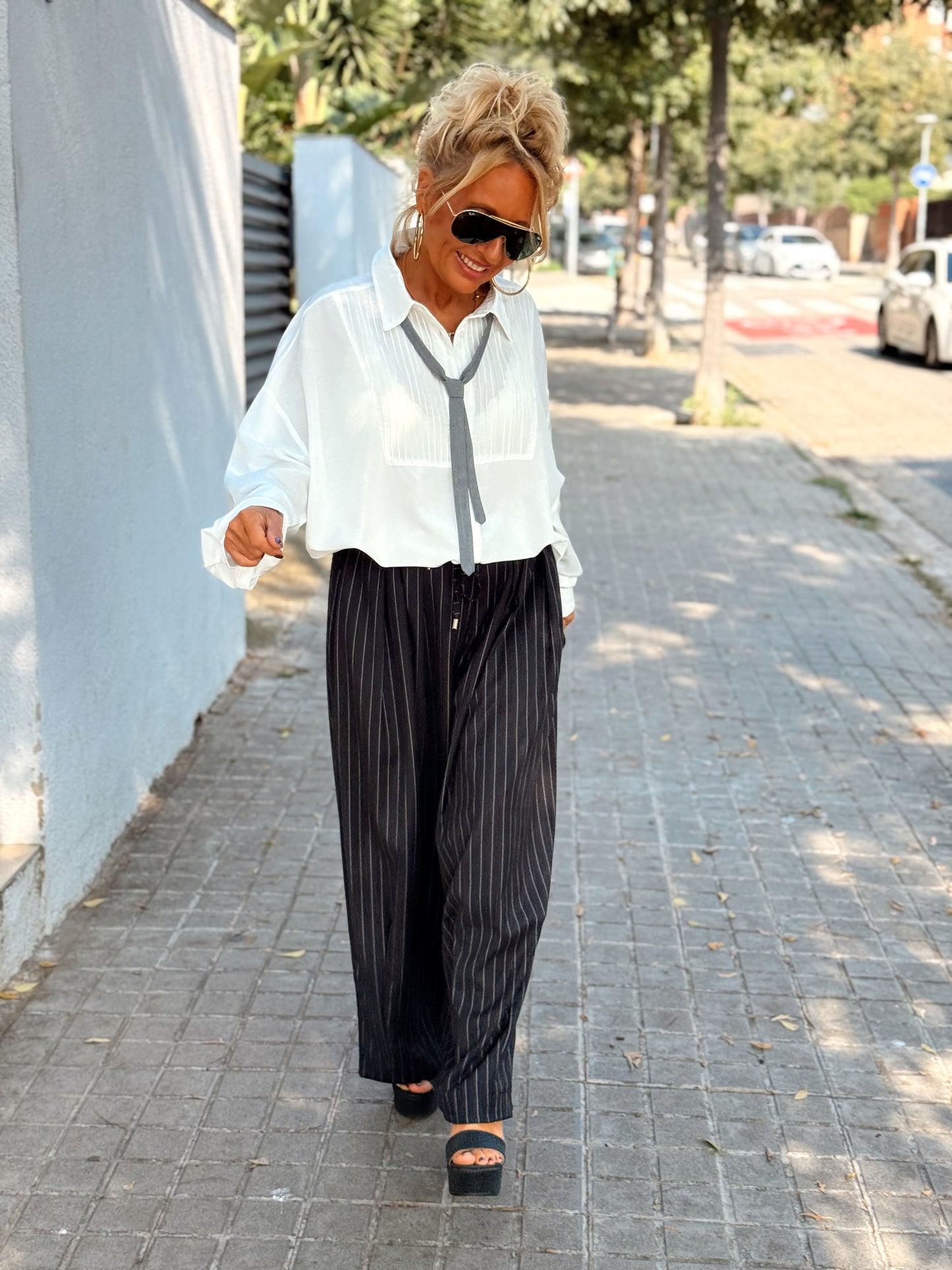 PANTALON OVERSIZE RAYAS MULTICOLOR