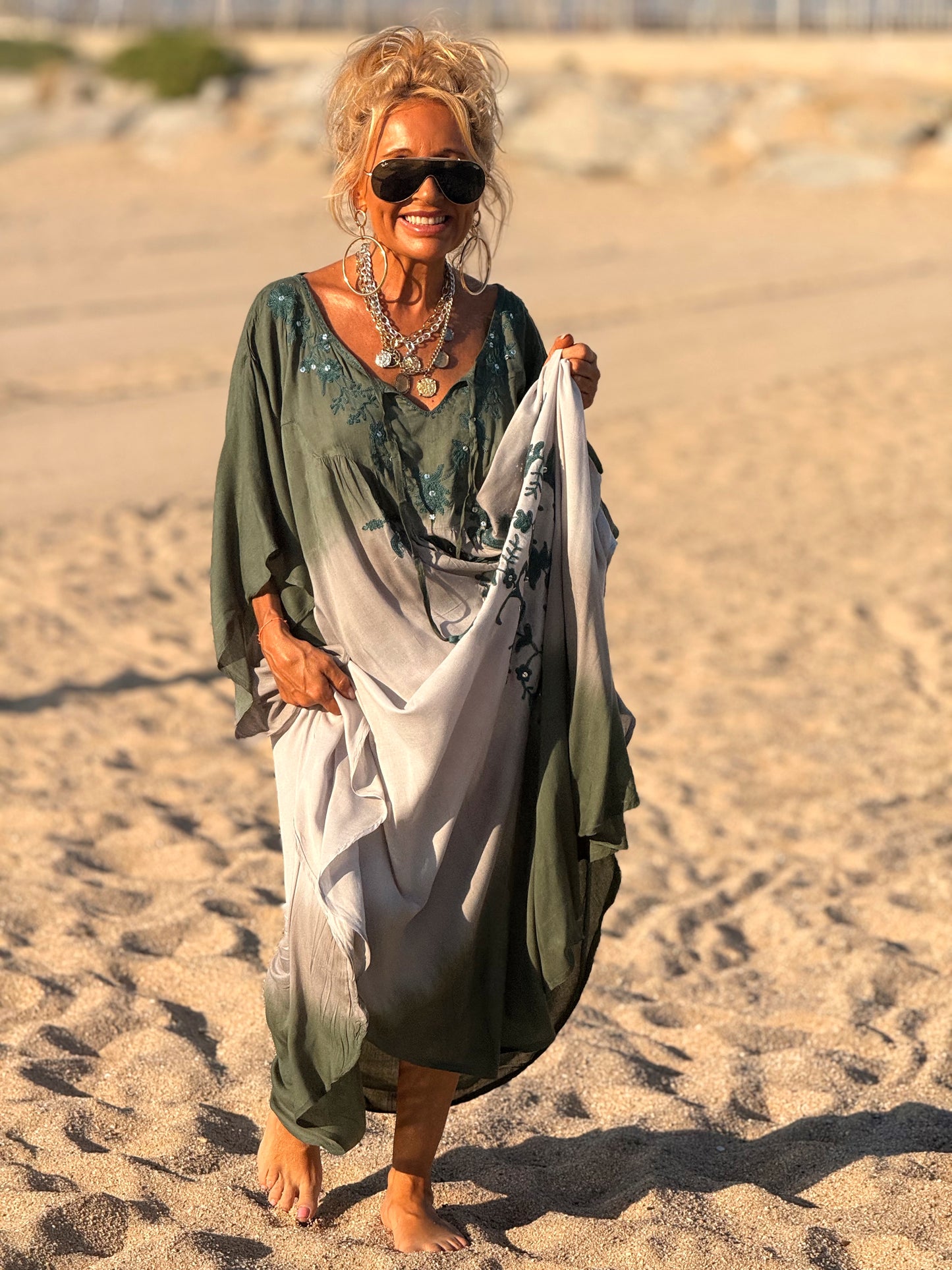 VESTIDO KAFTAN MIKONOS MULTICOLOR