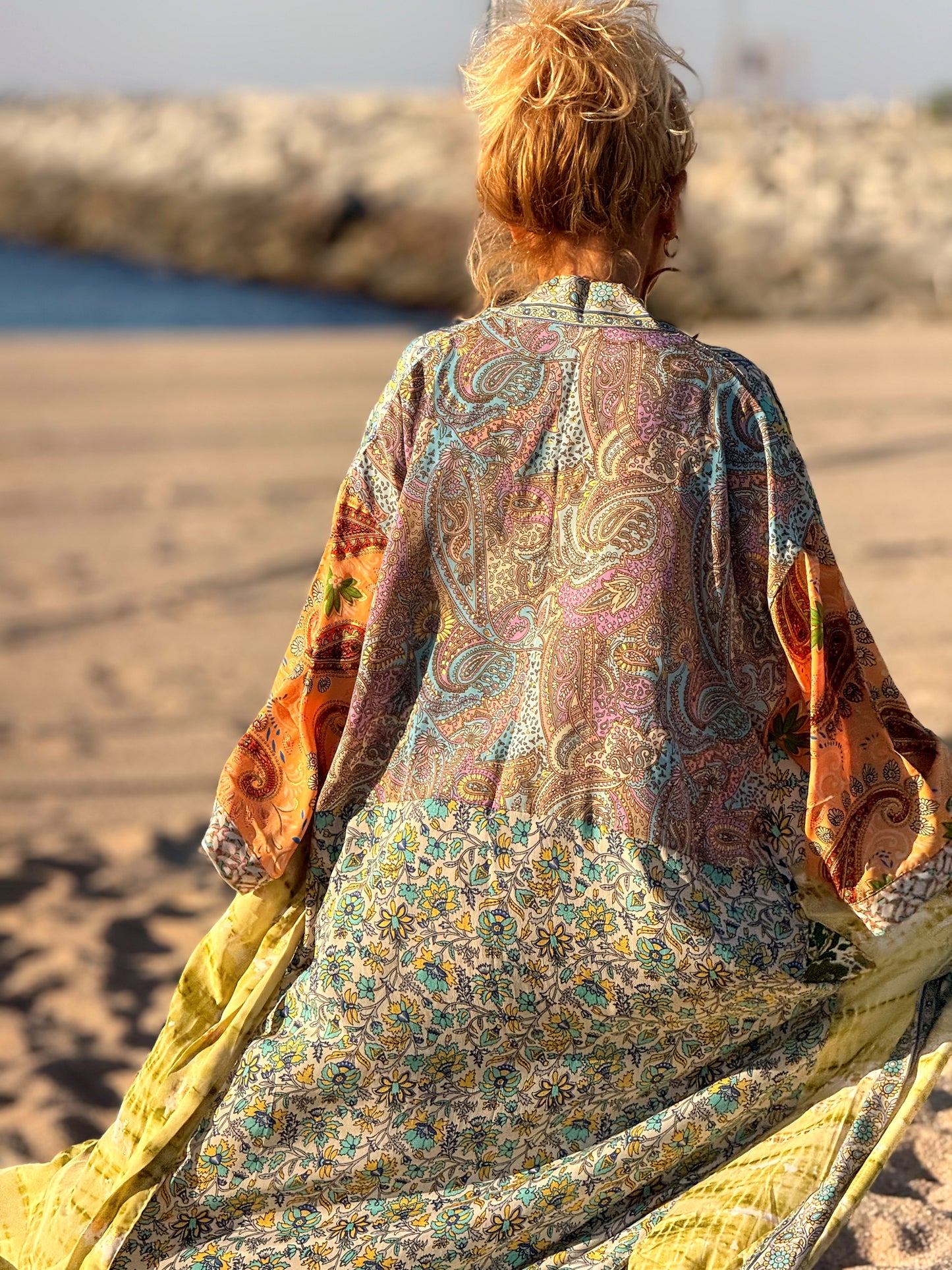 KIMONO ESTAMPADO MANGA 3/4 MULTICOLOR